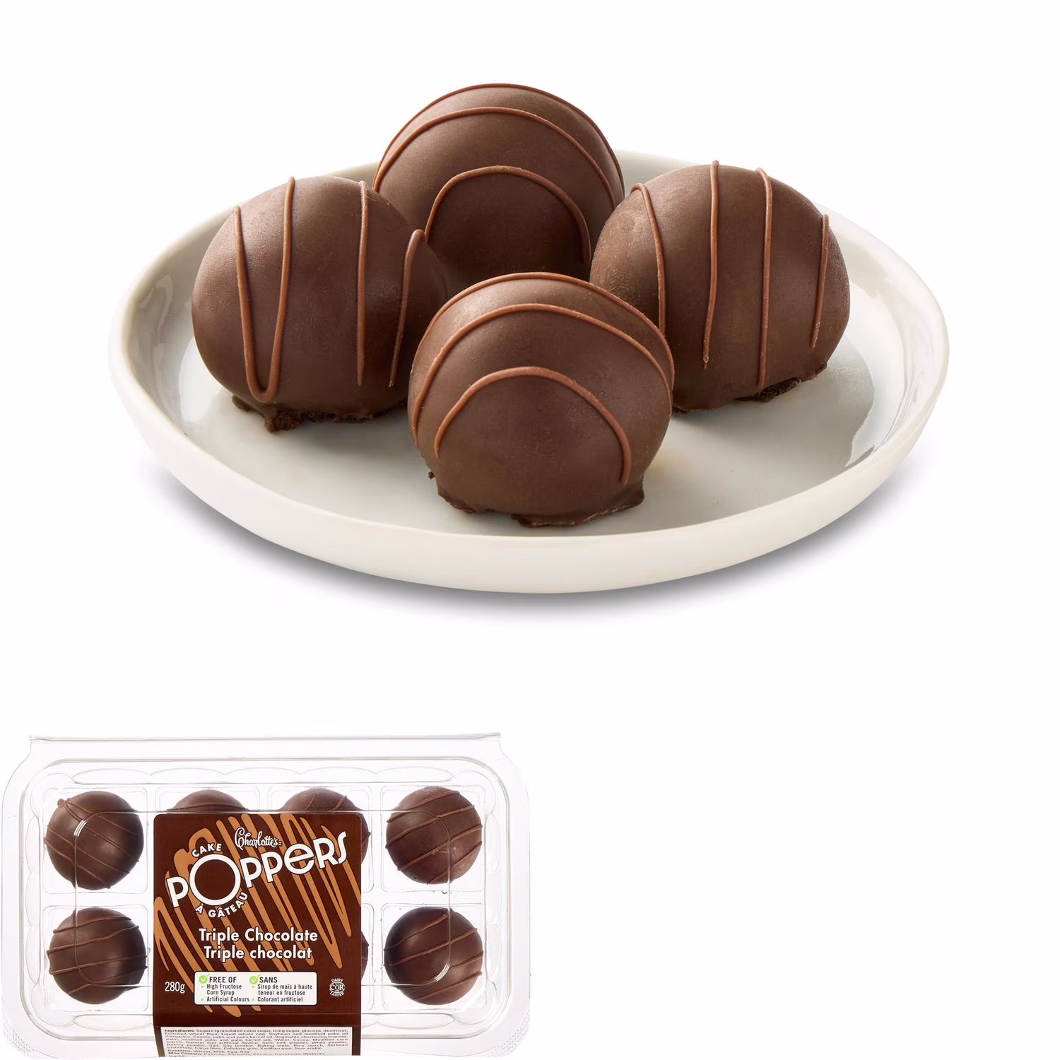 Bouchées de gâteau triple chocolat