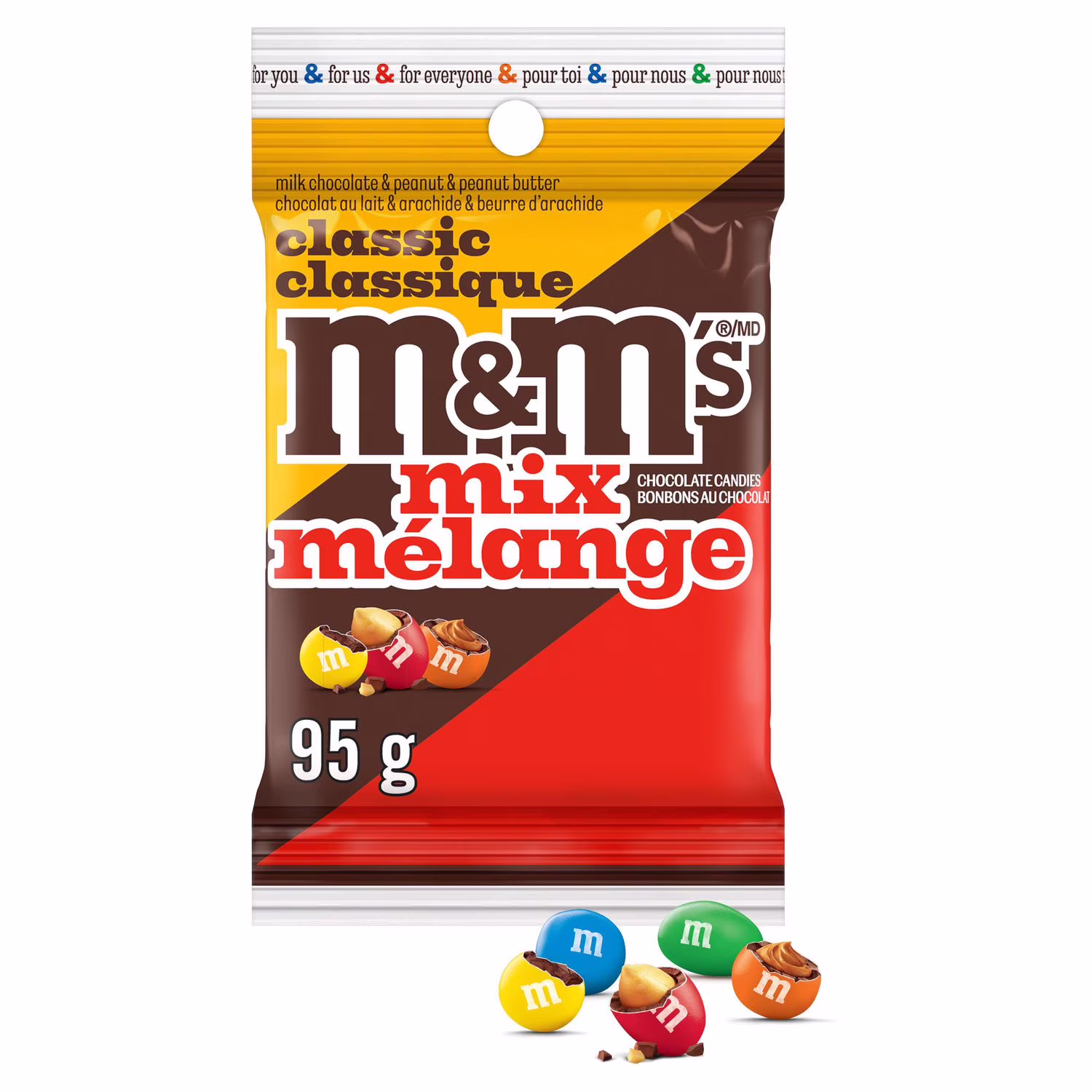 M&ms. mélange. bonbons au choc. lait. format partage.  e-m&ms m&m cl mix pegs