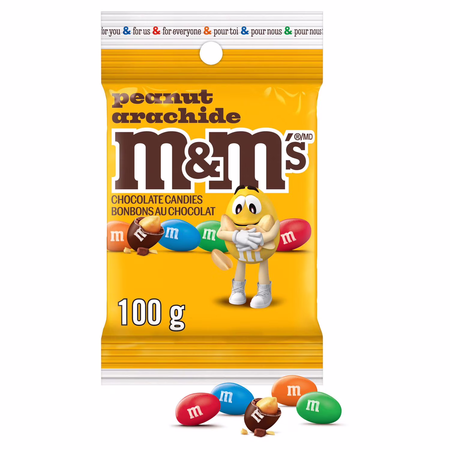 M&ms. bonbons au chocolat au lait. arachide. format partage. brm&ms. bonbons au chocolat au lait. arachide. format partage.
