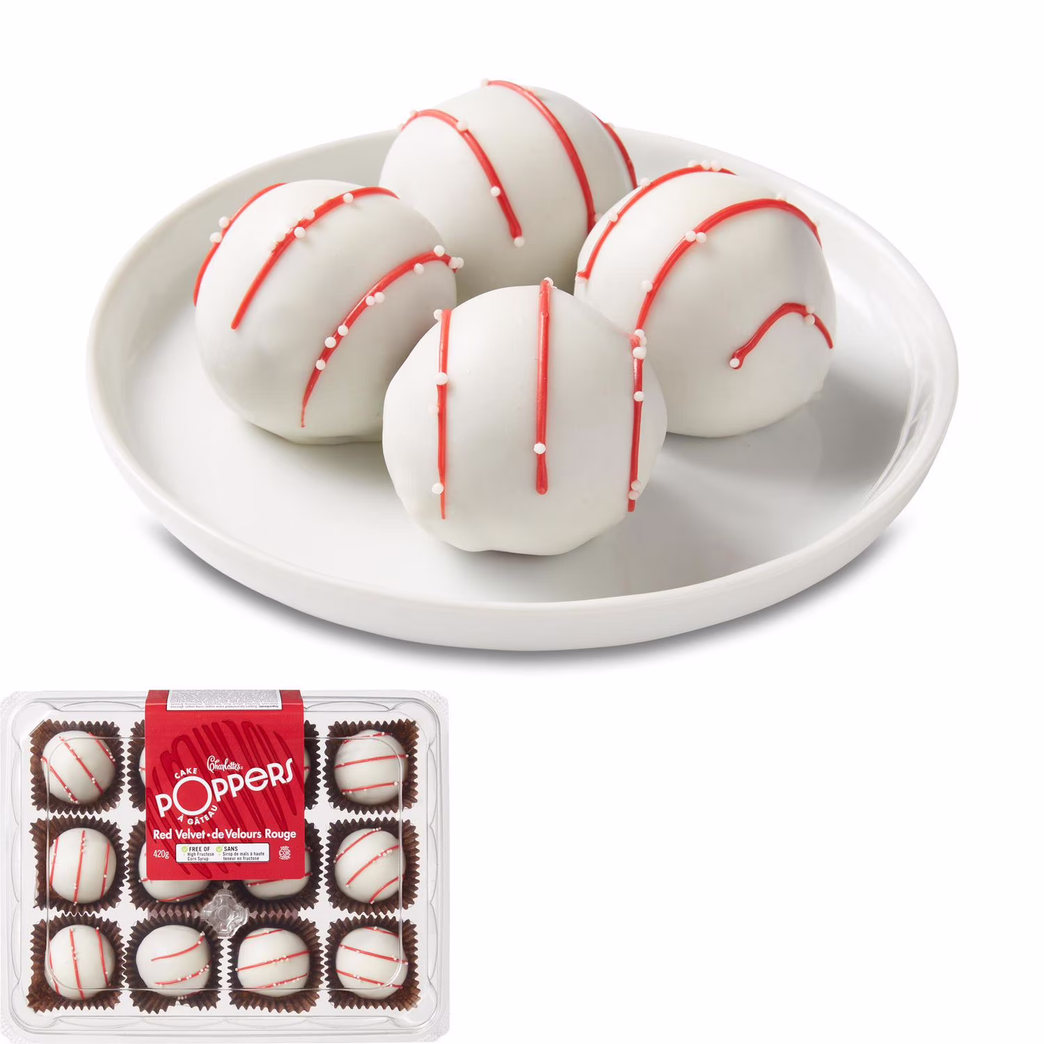 Poppers à gâteau velouté rouge charlottes