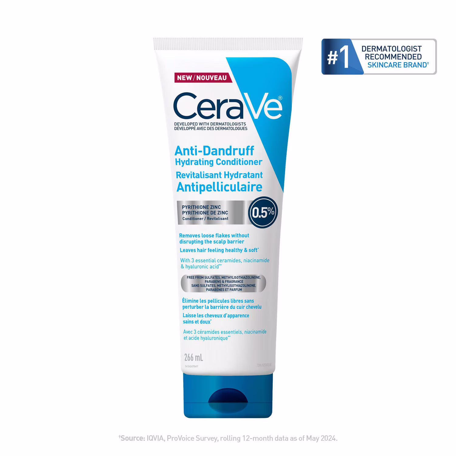 Cerave anti-dandruff hydrating conditioner pour hommes & femmes. nettoie en douceur le cuir chevelu et les cheveux tout en réduisant les pellicules. les démangeaisons et l'irritation.