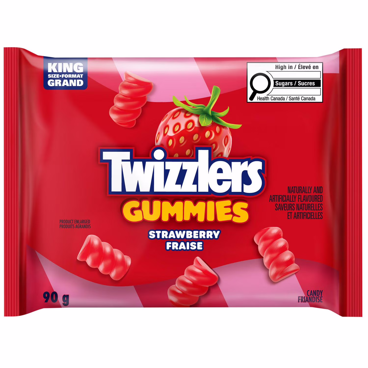 Grands formats twizzers gummies fraise.