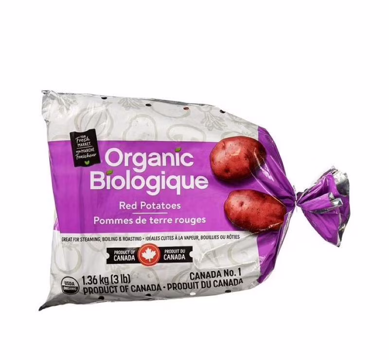 Pommes de terre rouges biologiques mon marché fraîcheur entiere frais   1.36 kg