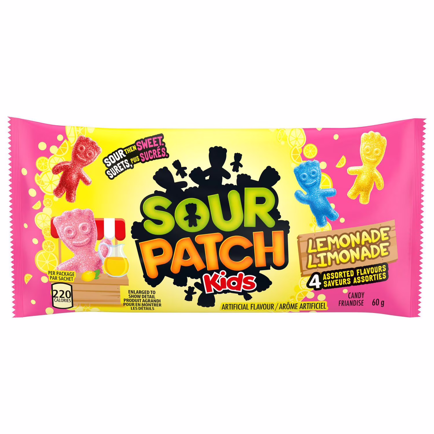 Friandises sour& patch& kids à saveur de limonade. surets. puis sucrés. préparé au canada