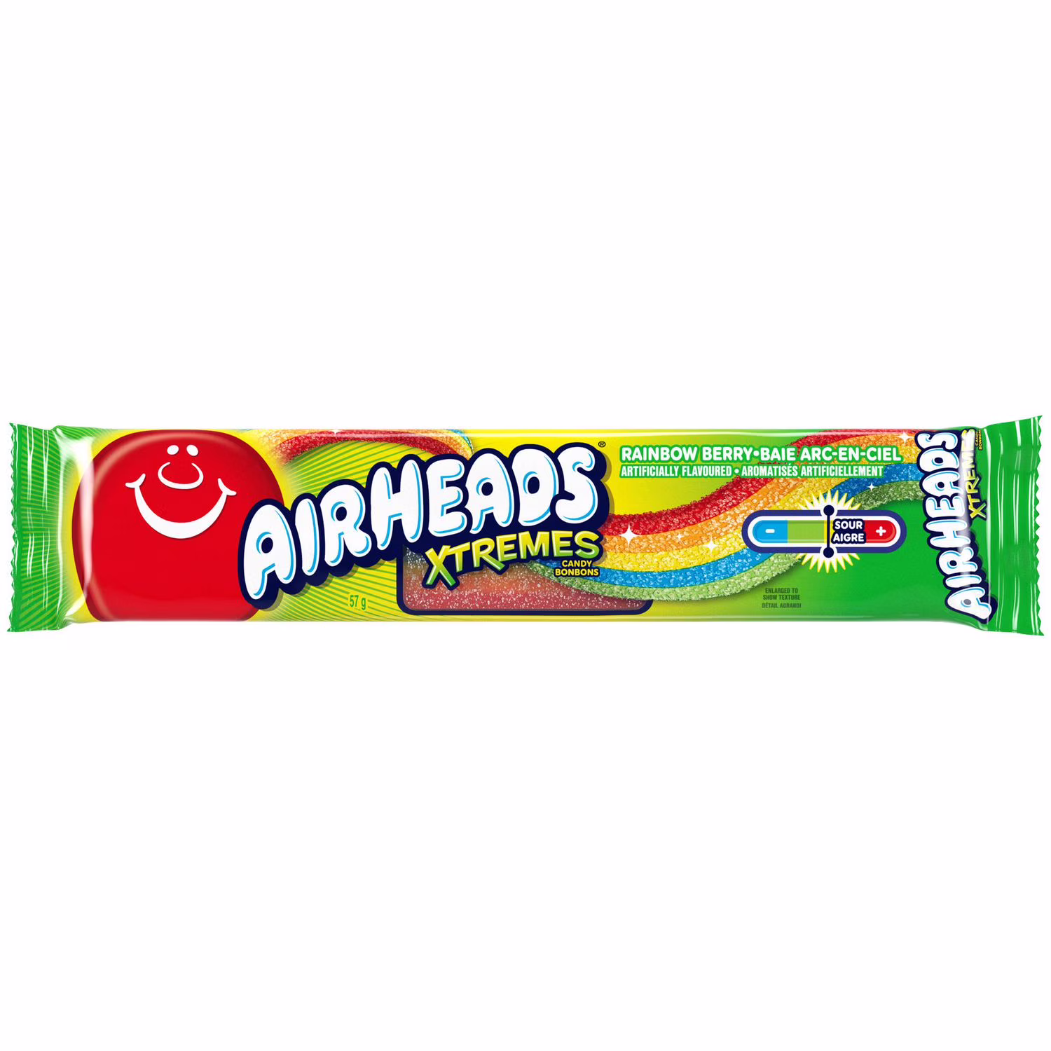 Sachets belts airheads xtremes - baie arc in ciel.   ceintures arc-en-ciel aigres-douces&  un plaisir!