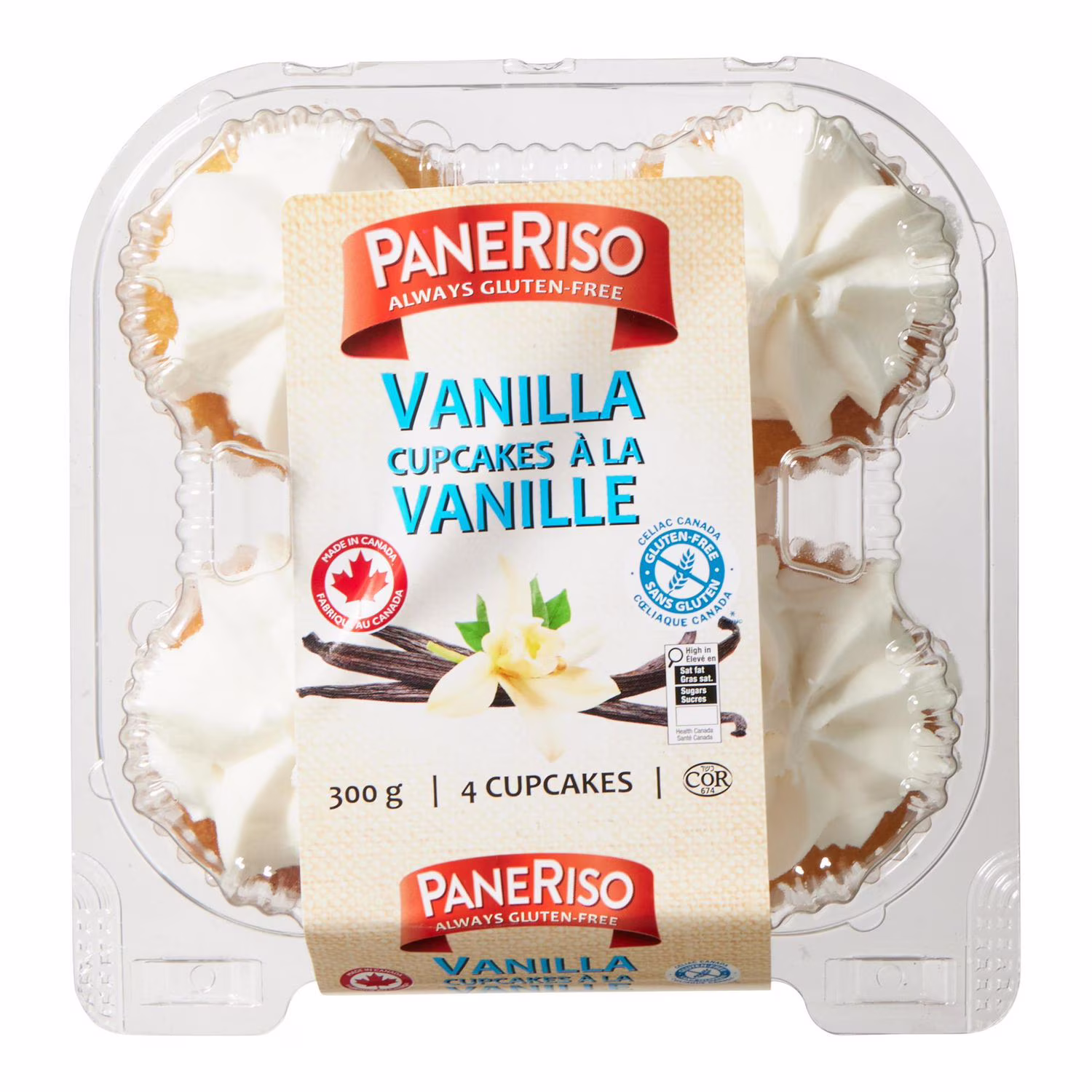 Petits gâteaux à la vanille sans gluten paneriso always gluten-free 4 morceaux. total de