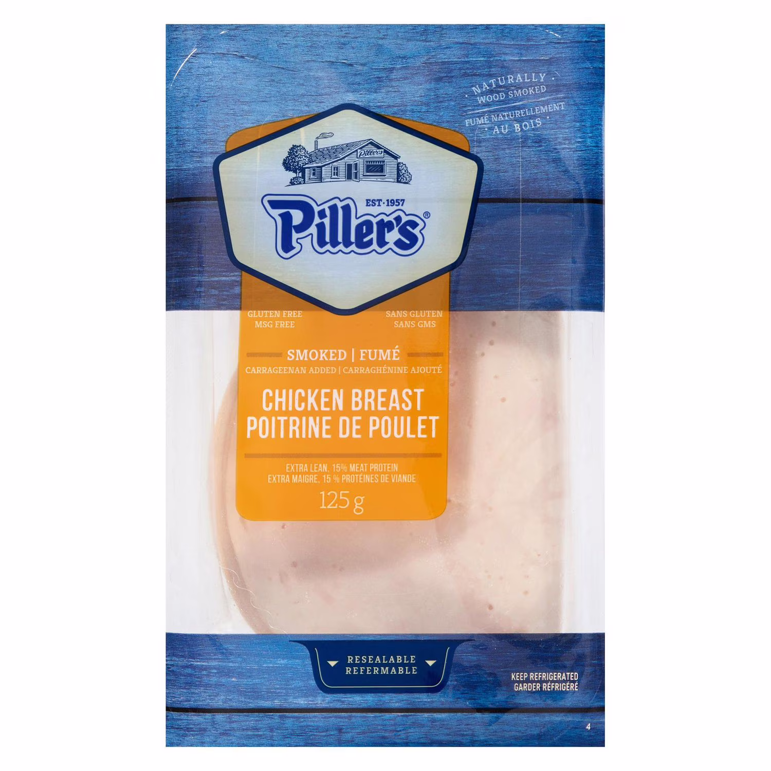 Poitrine de poulet fumée poulet fumé tranché
