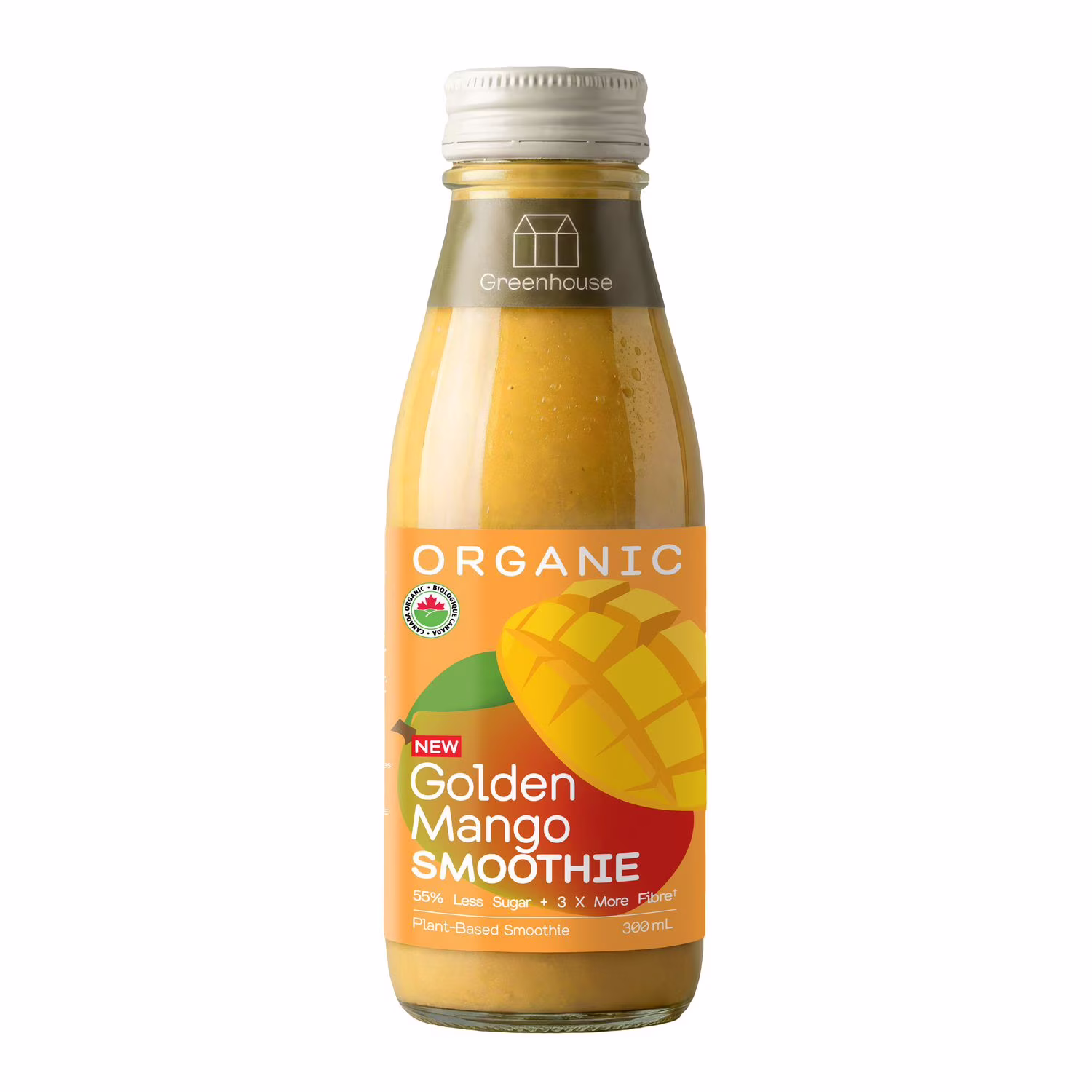 Smoothie à la mangue dorée biologique greenhouse