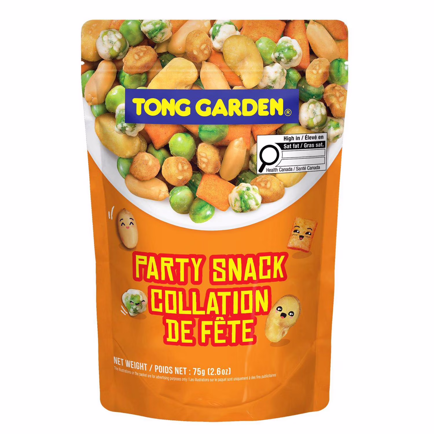Tong garden party snack.  mélange de fête asiatique croustillant
