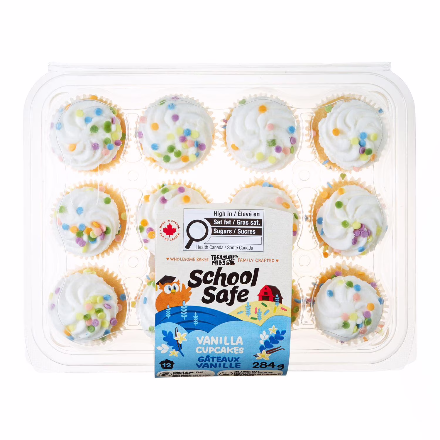 Petits gâteaux à la vanille school safe 12 morceaux. total de