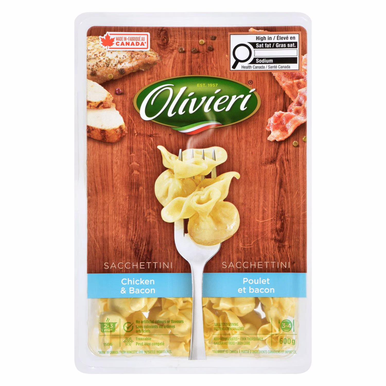 Sacchettini olivieri à poulet et bacon 1x