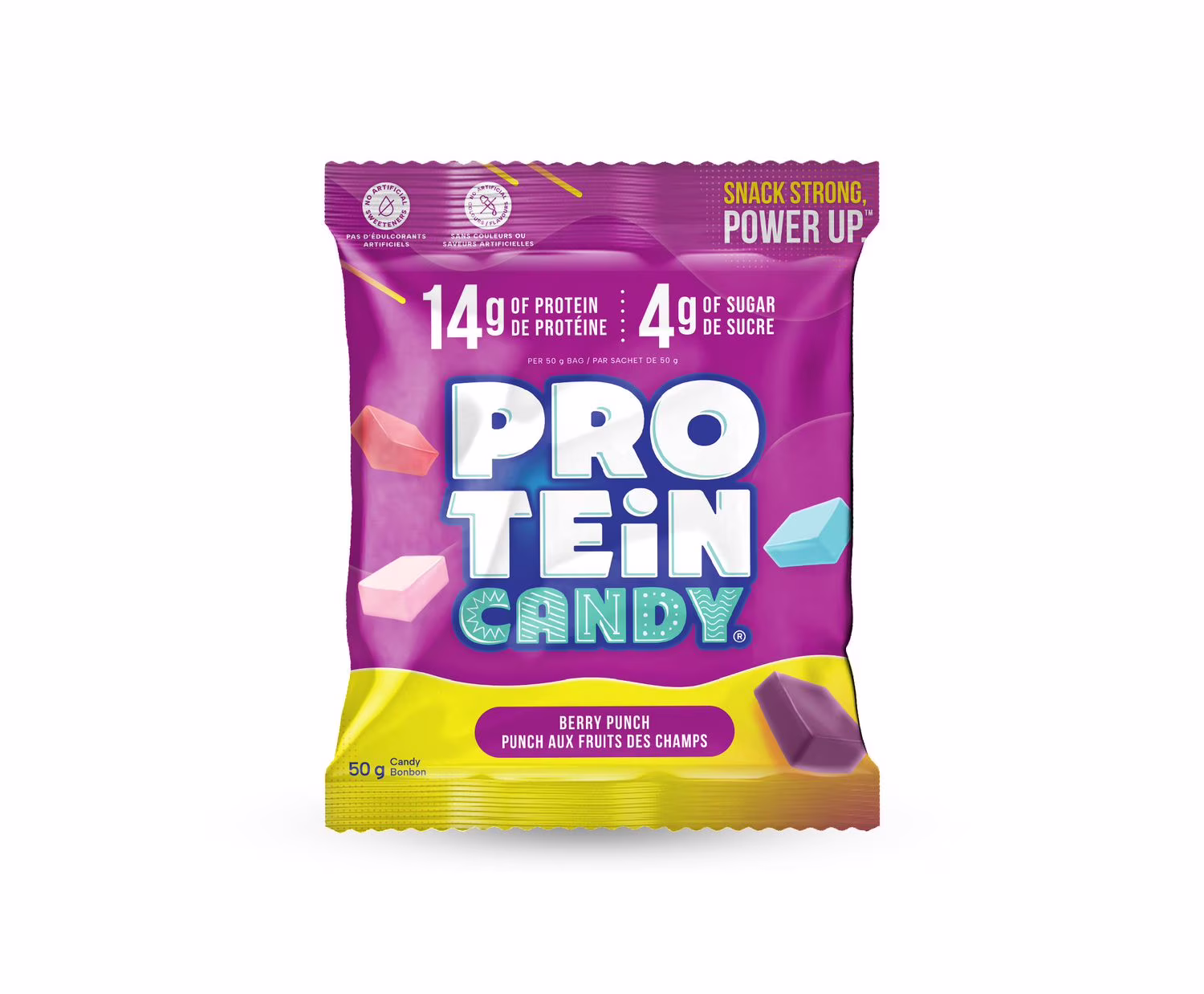 Protein candy. punch aux fruits des champs. bonbons moelleux protéinés