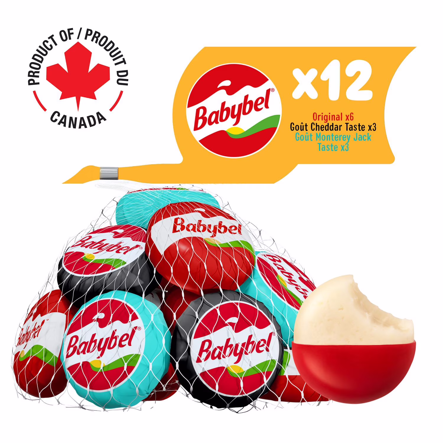 Mini portions de fromage assortiment, paquet de 12