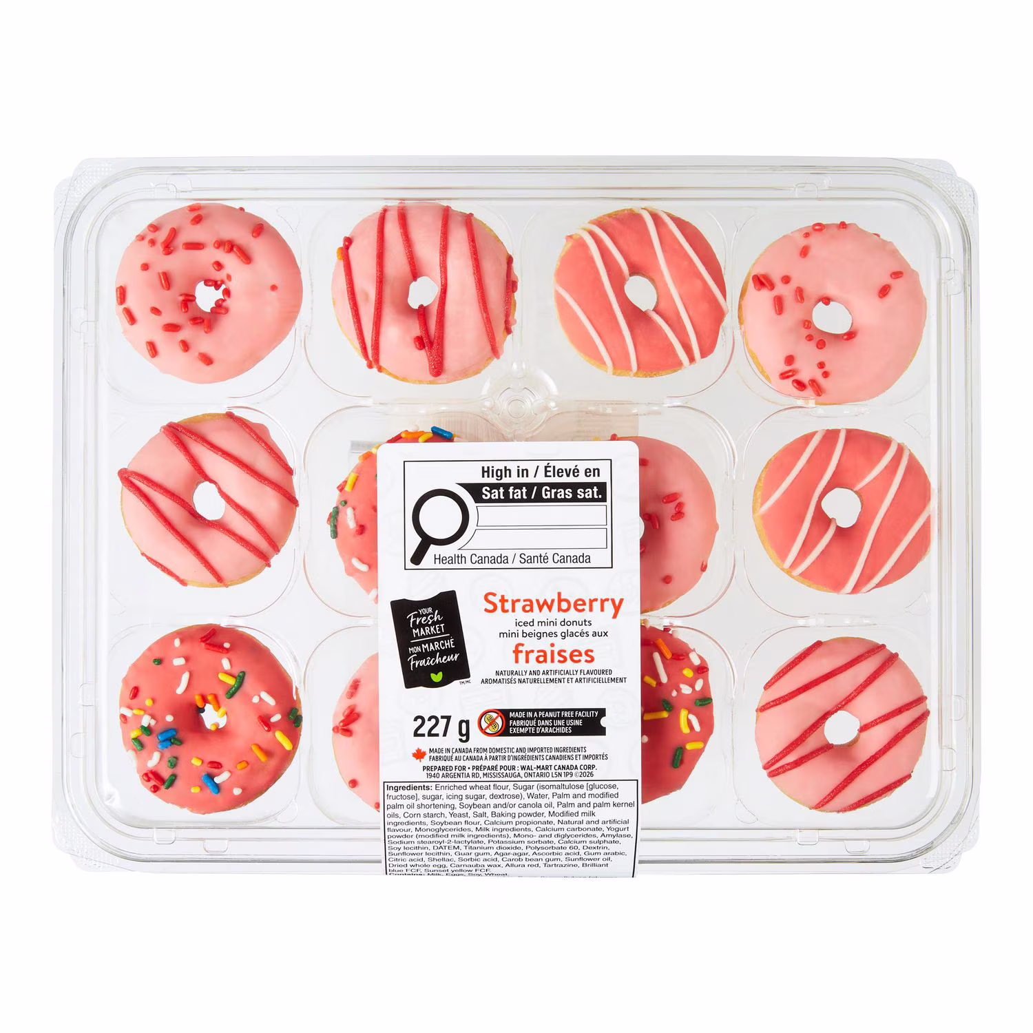 Mini beignes glacés aux fraises mon marché fraîcheur