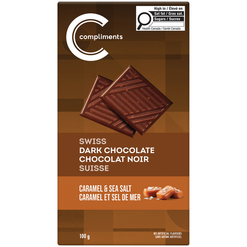 Compliments Barre de chocolat suisse caramel 100 g