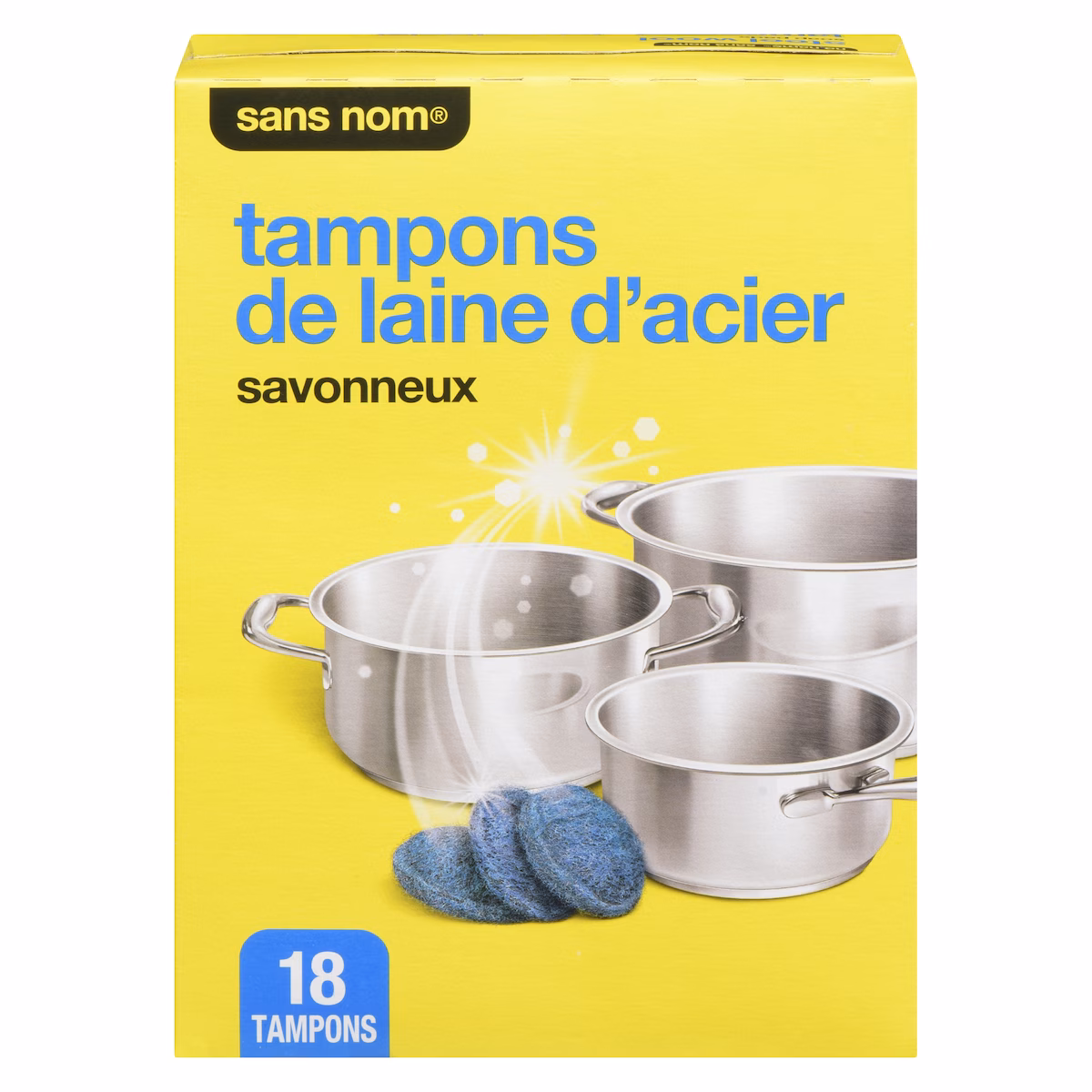 Tampons de laine d'acier savonneux