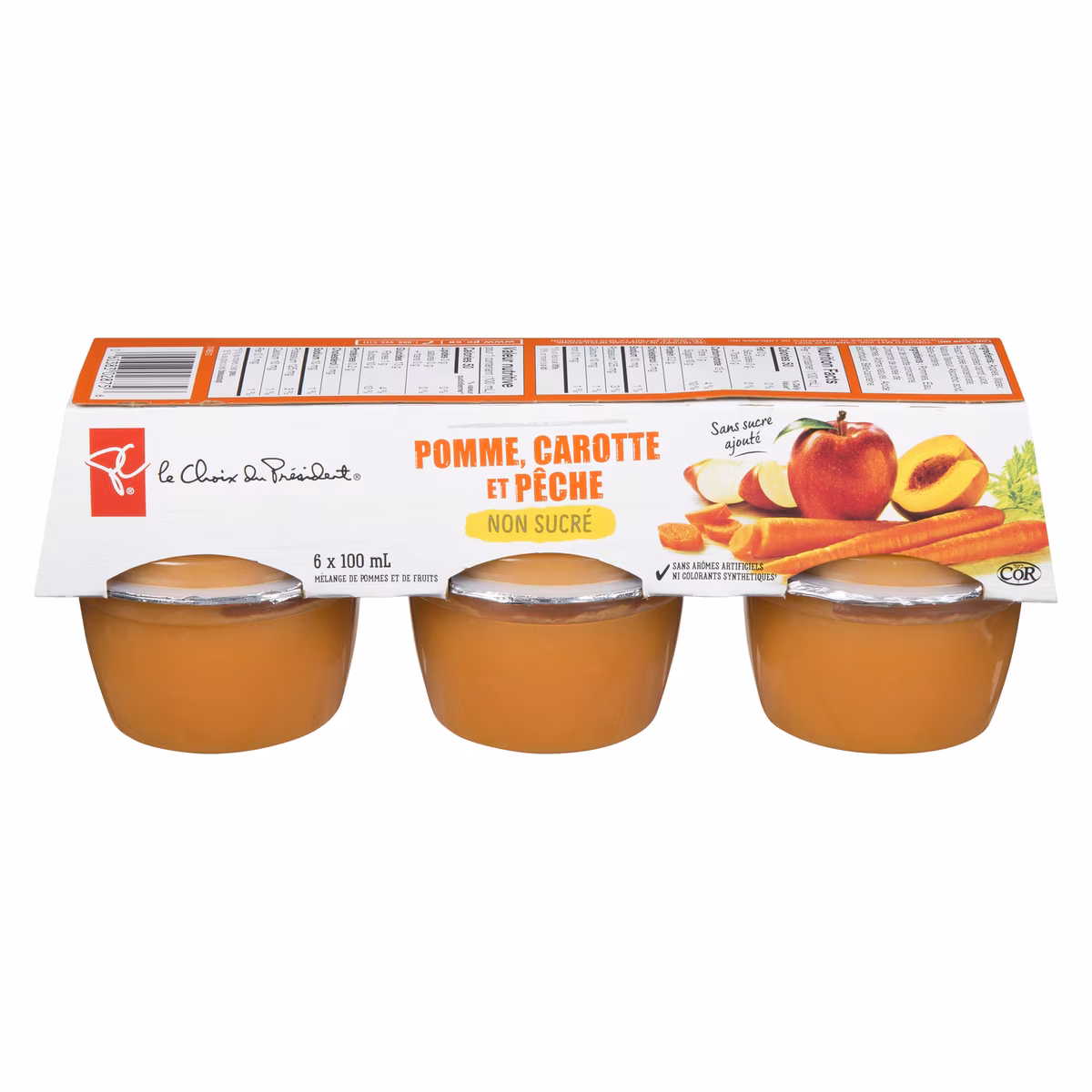 Pomme, Carotte Et Pêche Non Sucré Mélange De Pommes Et De Fruits