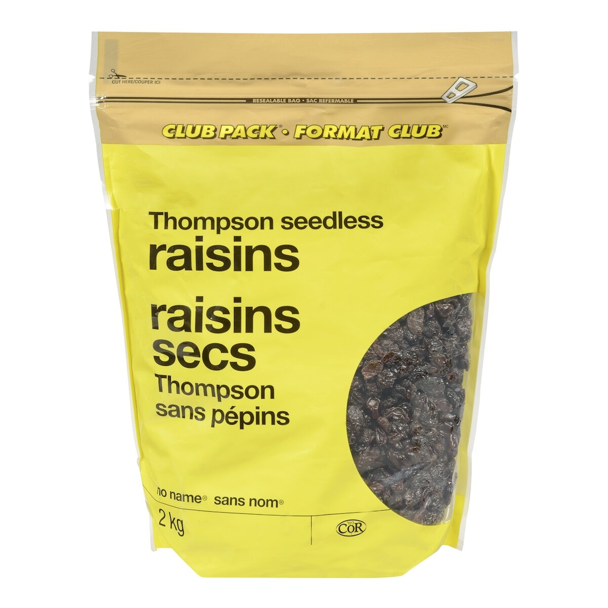 Raisins secs sans pépins Thompson, format club