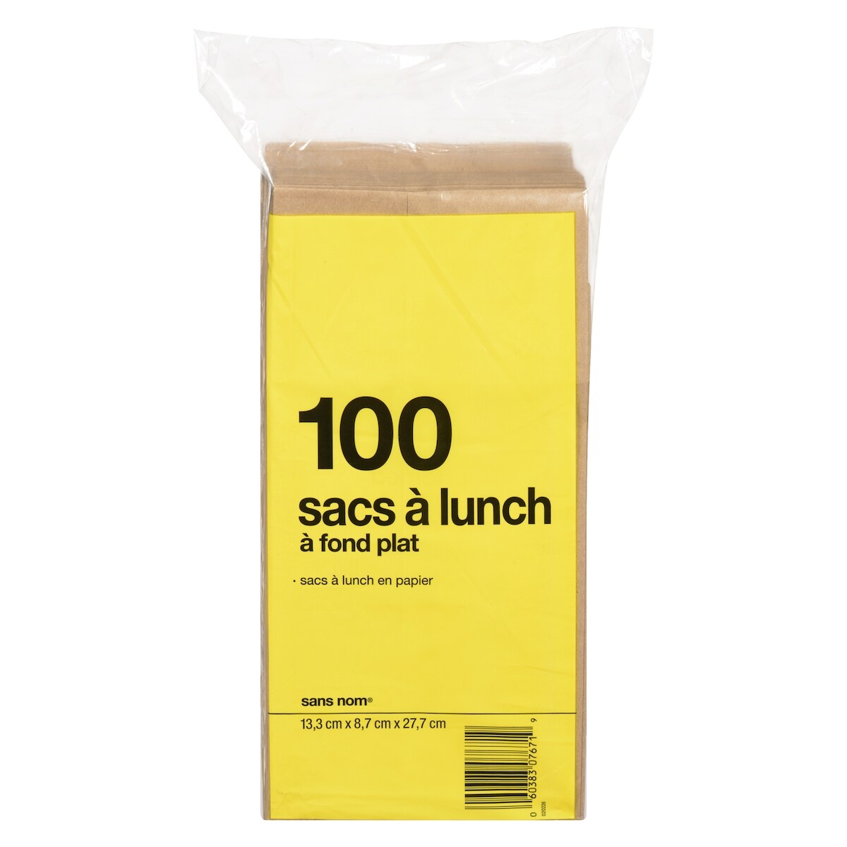 Sacs à lunch à fond plat