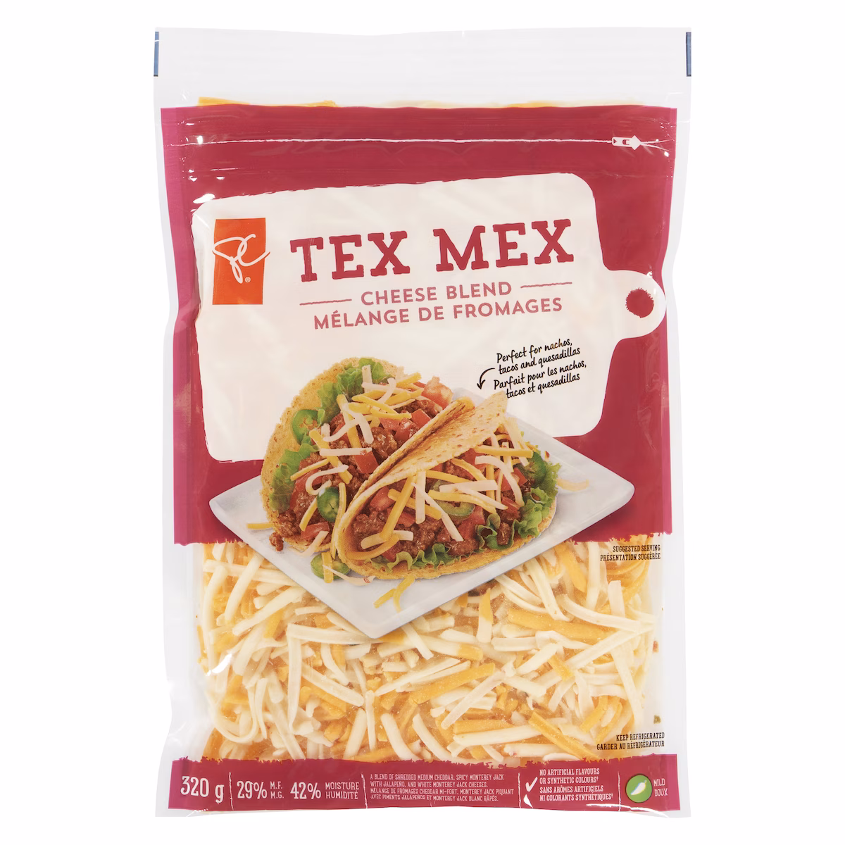 Mélange de fromages Tex Mex râpés