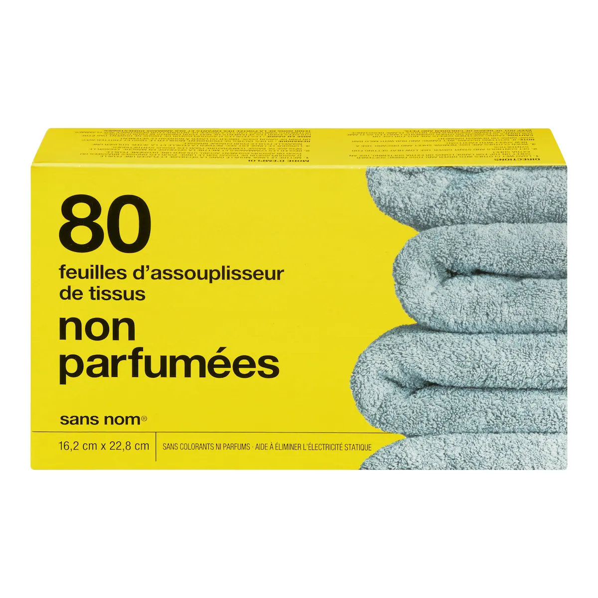 Feuilles pour la sécheuse, non parfumé