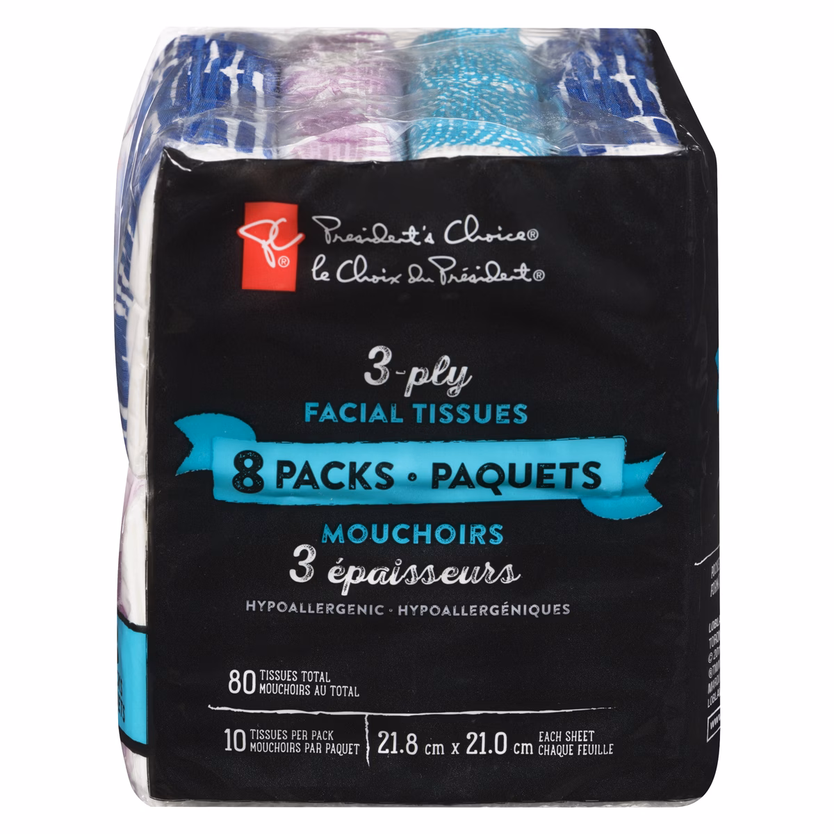 Mouchoirs 3 épaisseurs 8 paquets
