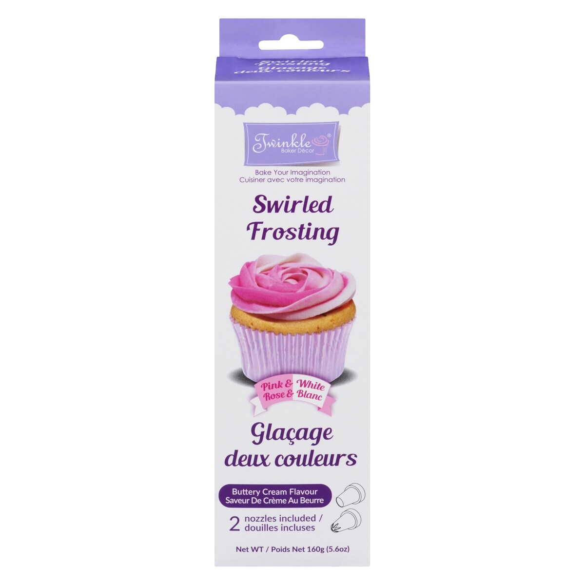 Rose & Blanc Saveur De Crème Au Beurre Glaçage Deux Couleurs