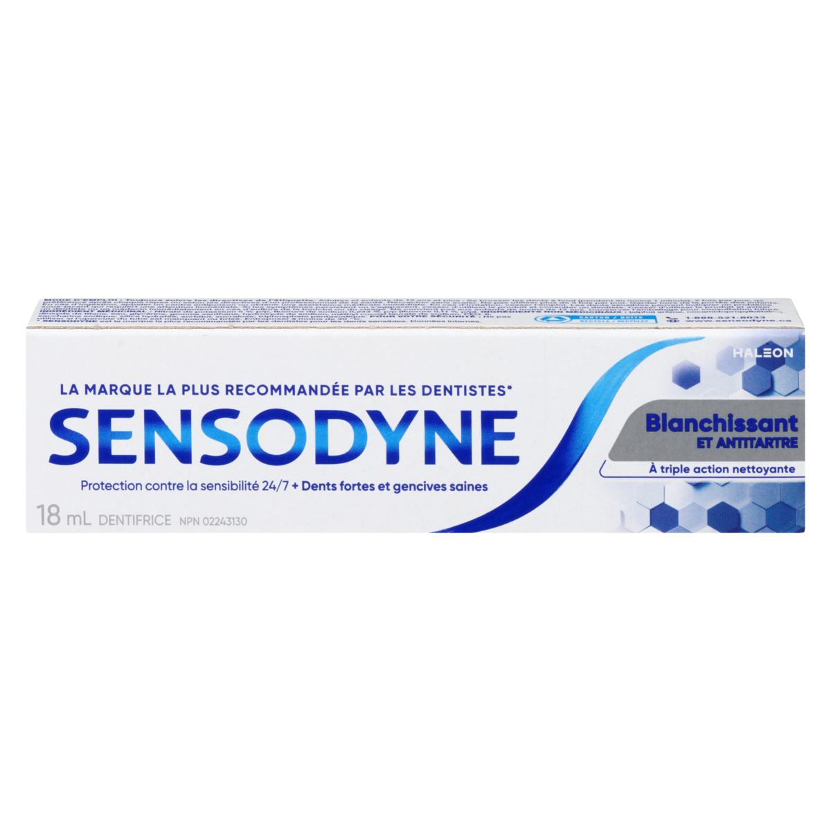Dentifrice blanchissant et antitartre