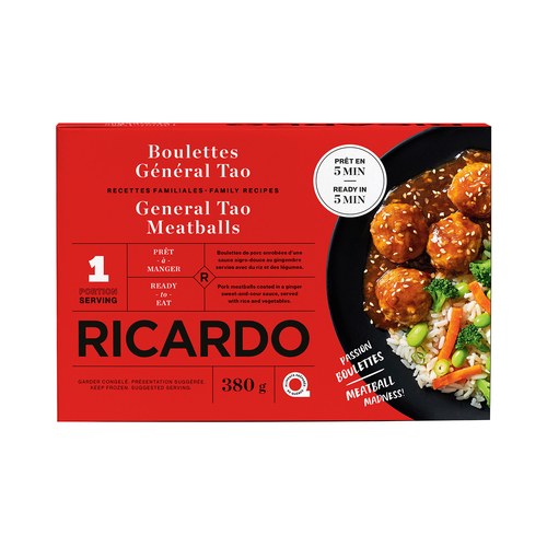 RICARDO Repas boulettes Général Tao congelé 380 g