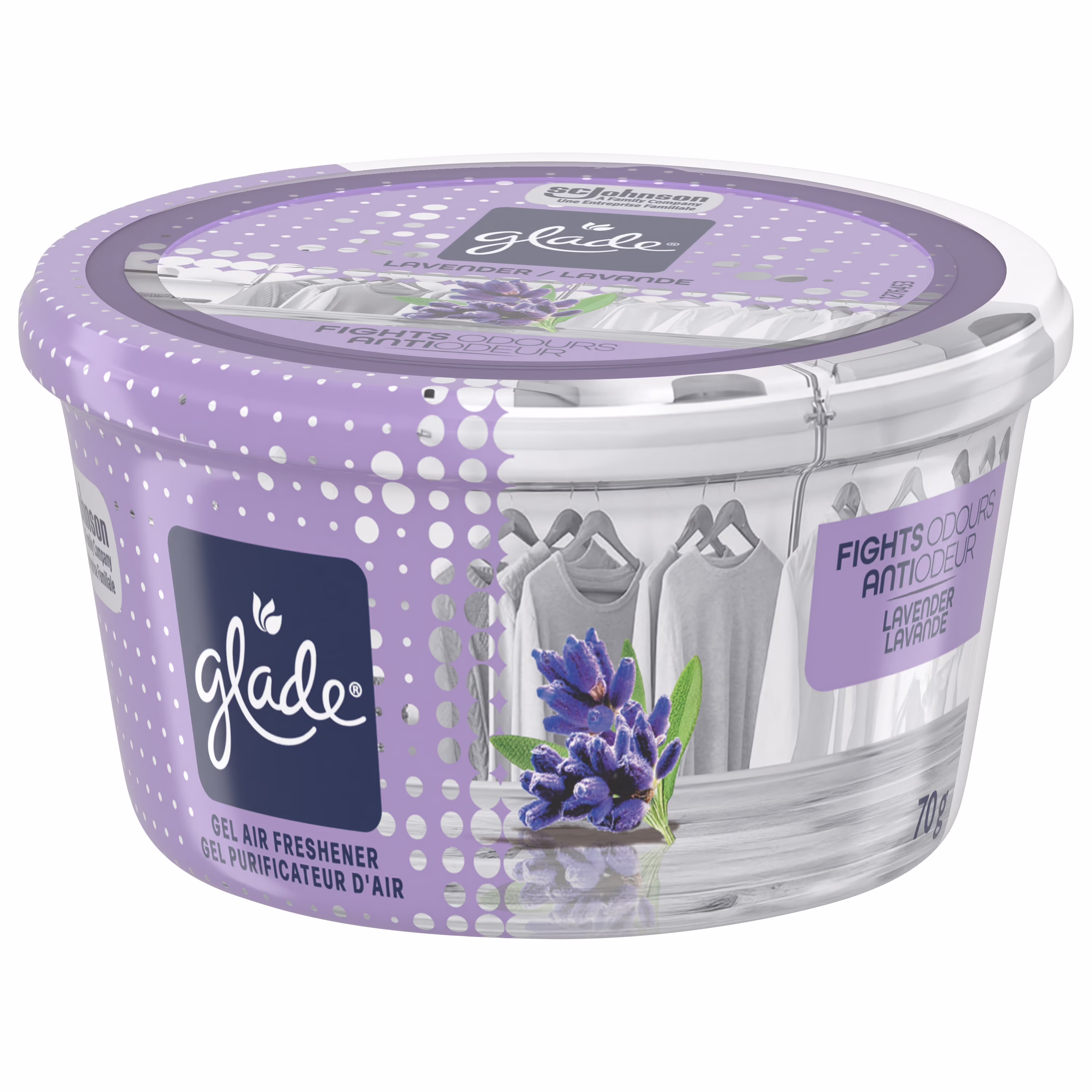 Glade gel purificateur d'air. lavande