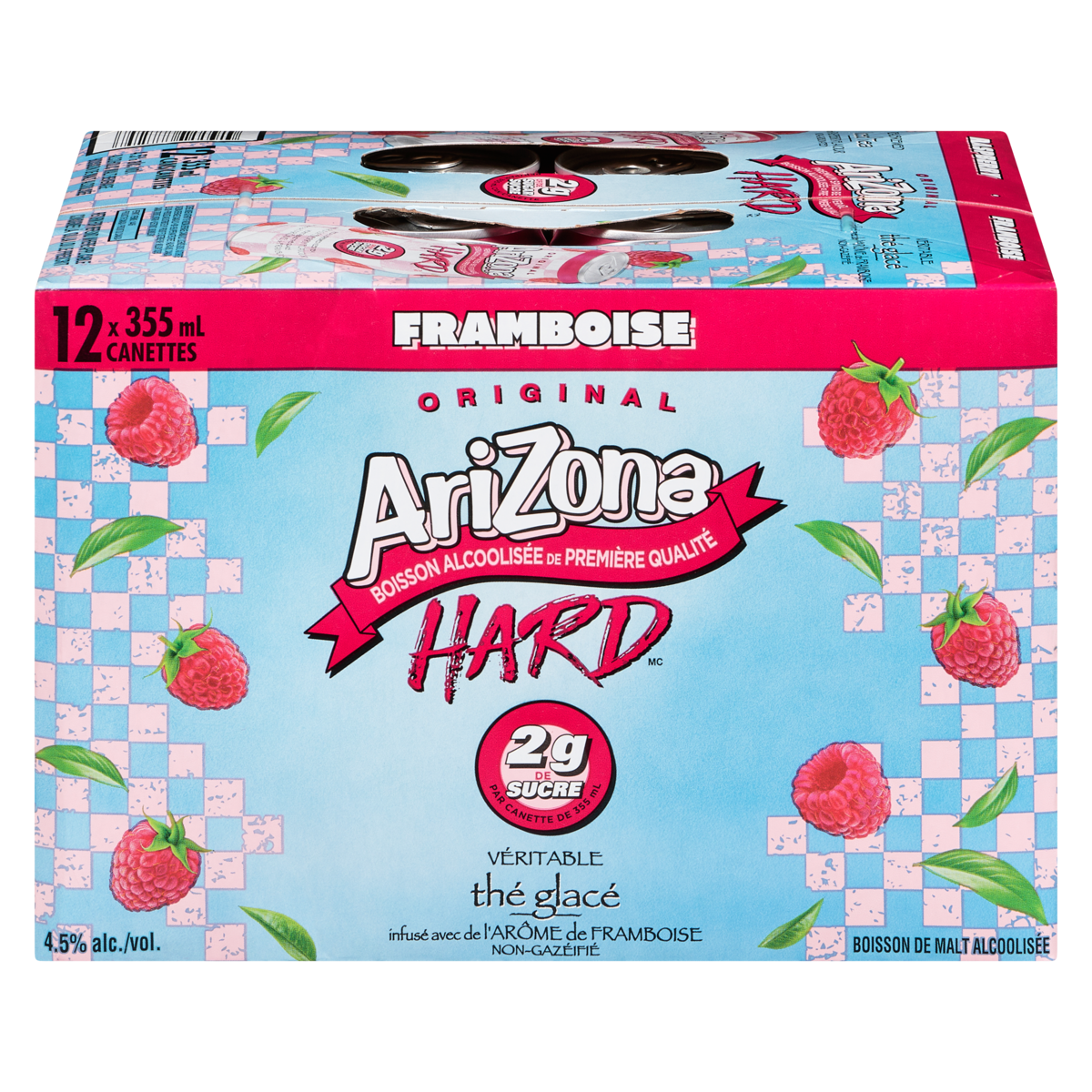 Boisson de malt alcoolisée véritable thé glacé infusé avec de l'arôme de framboise non-gazéifié (Pièce didentité requise au moment du ramassage)