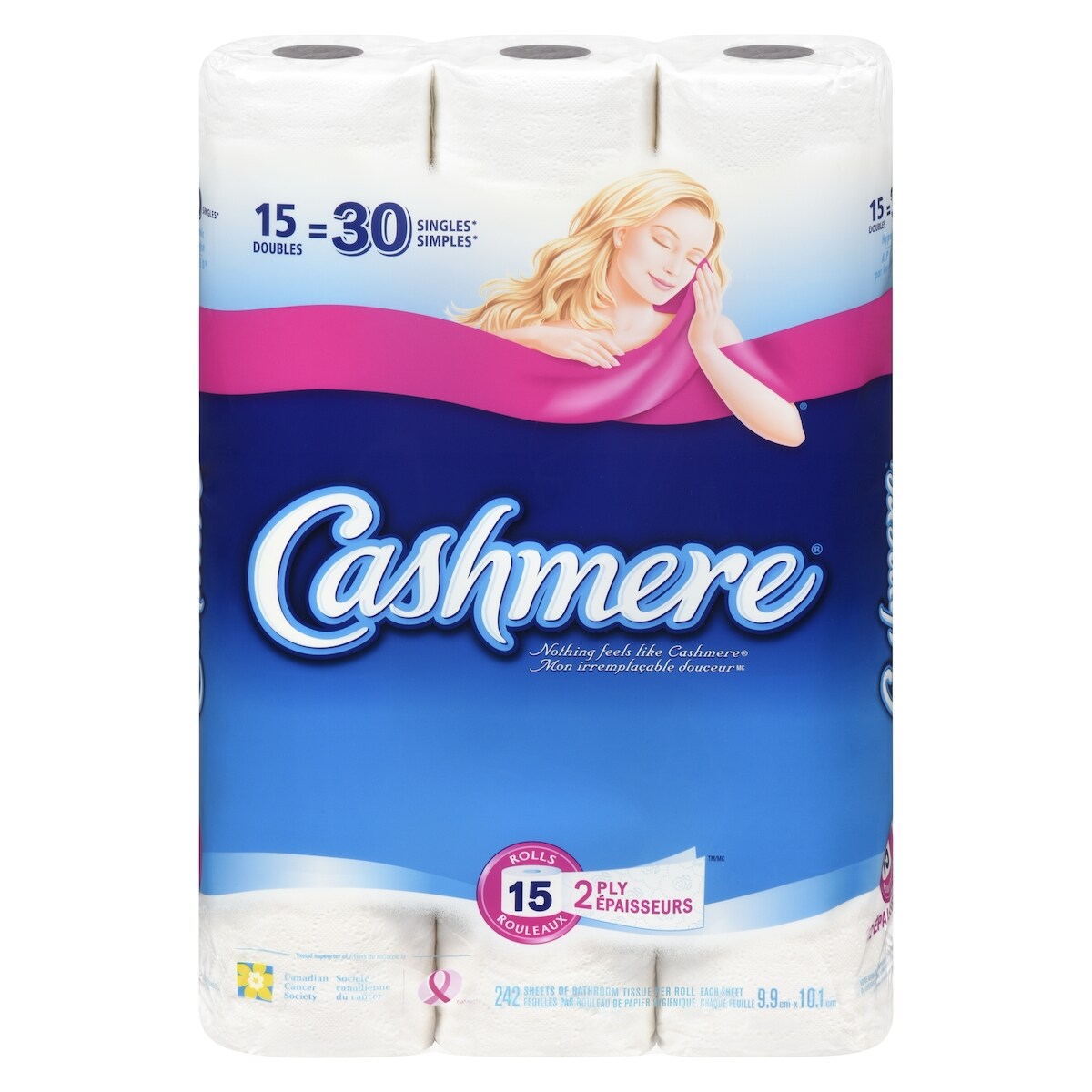 Papier hygiénique, 15rouleaux, deux épaisseurs