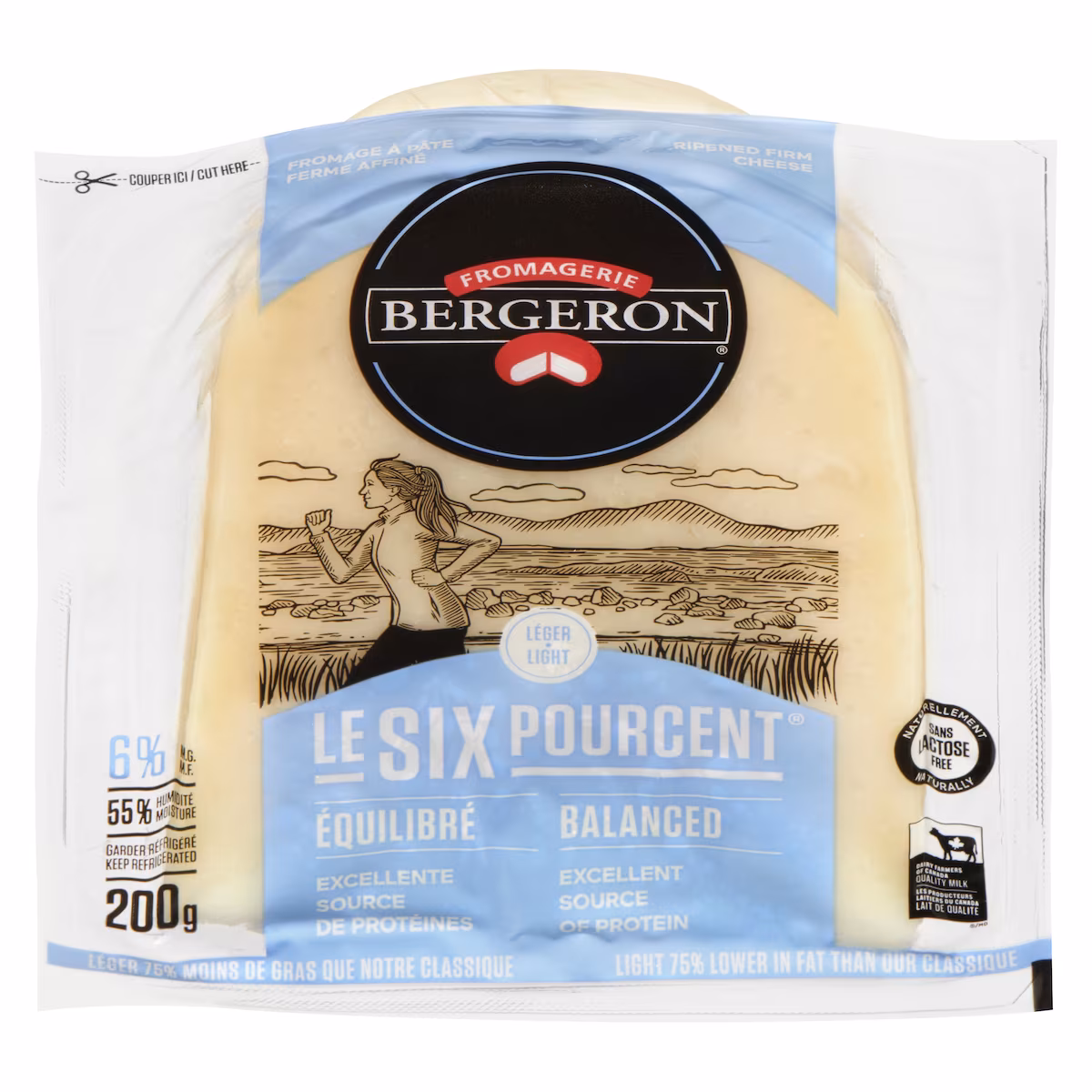 Fromage six pourcent en pointes