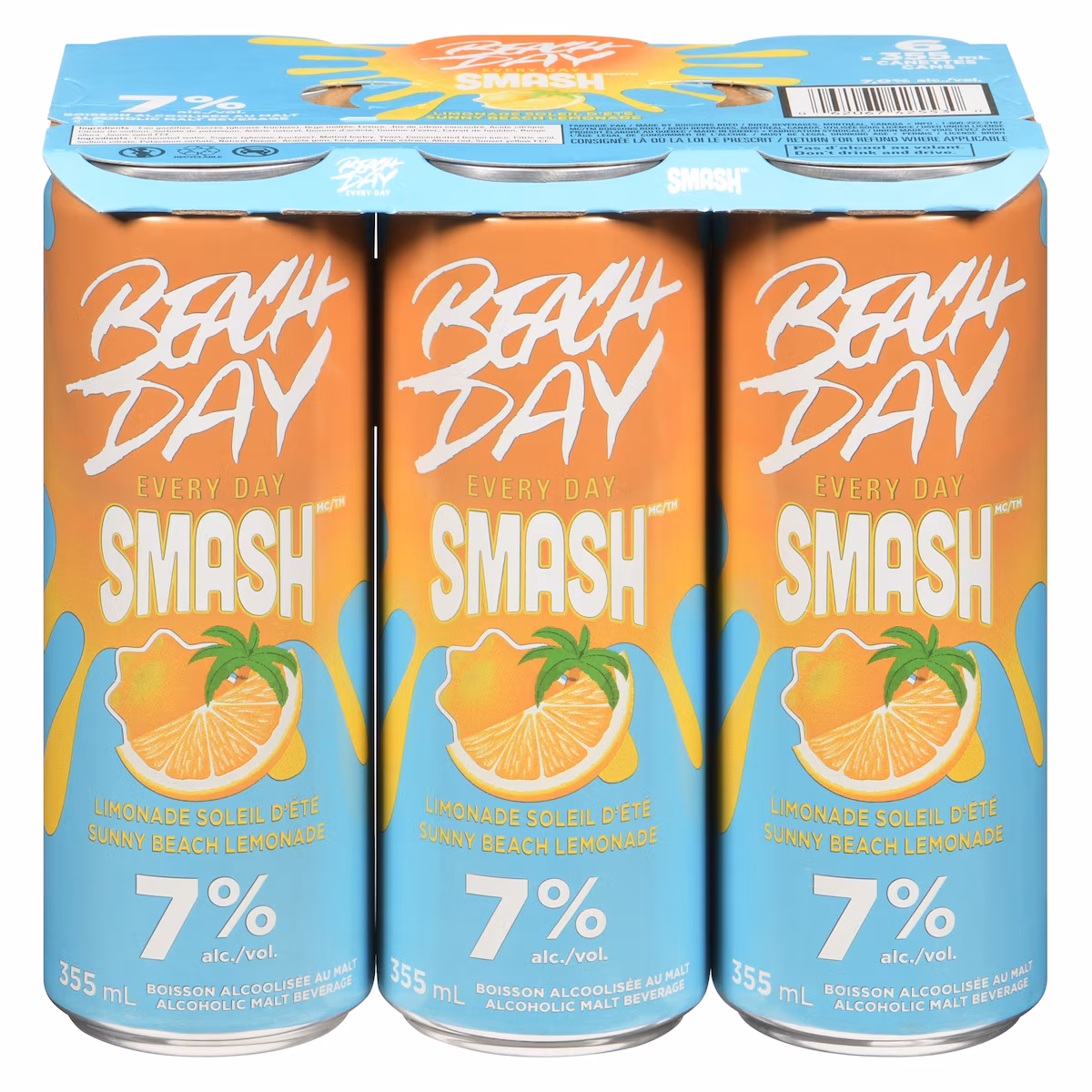 Smash boisson alcoolisée au malt limonade soleil d'été (Pièce didentité requise au moment du ramassage)