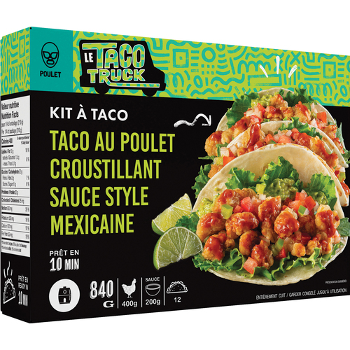 Taco Truck Kit à tacos poulet croustillant avec sauce mexicaine 840 g
