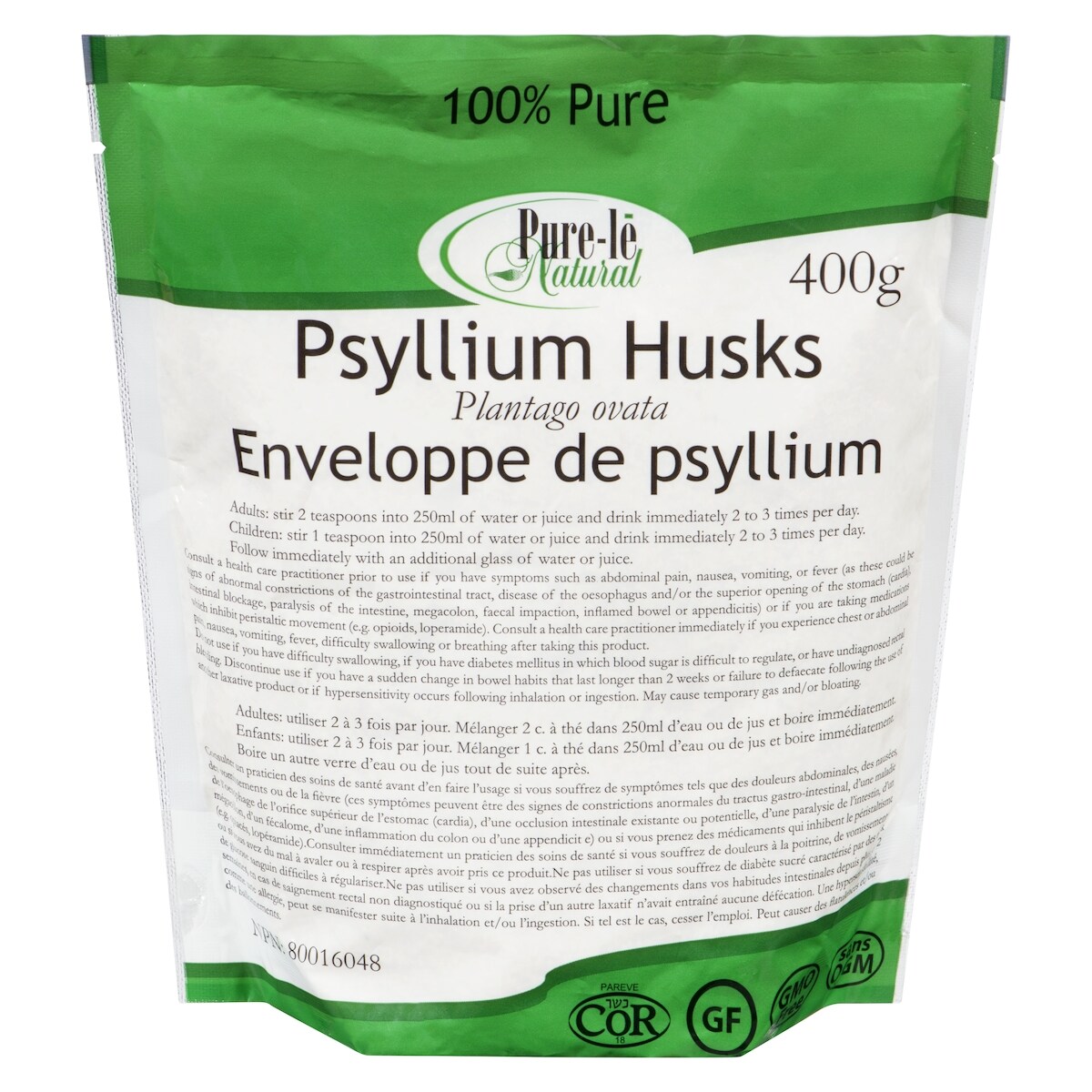 Enveloppes de psyllium entier Pure-lé
