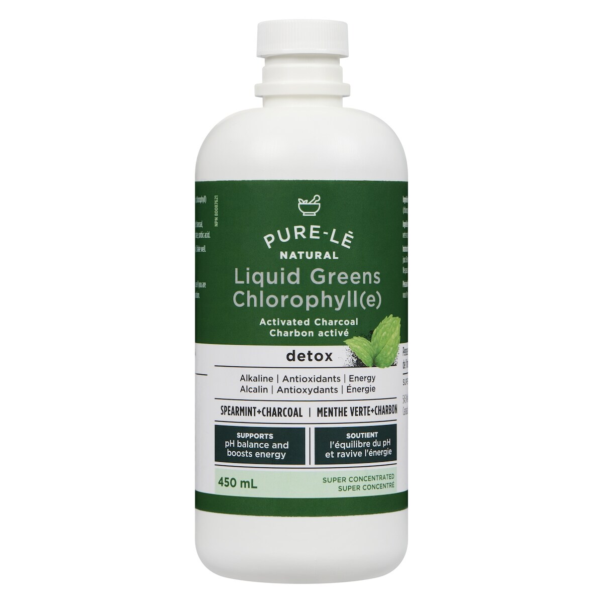 Natural chlorophylle au charbon activé, menthe