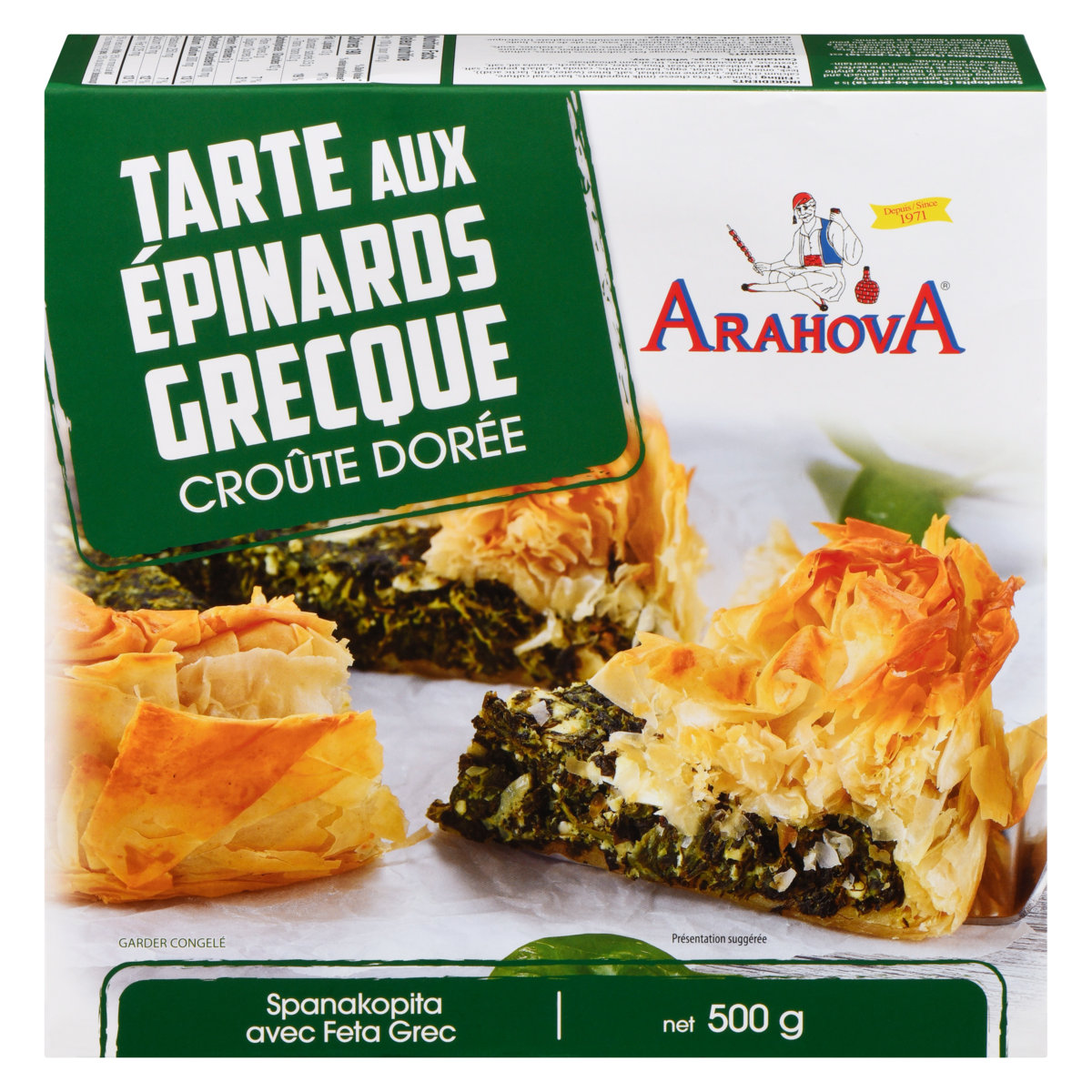 Tarte aux épinards grecque croûte dorée