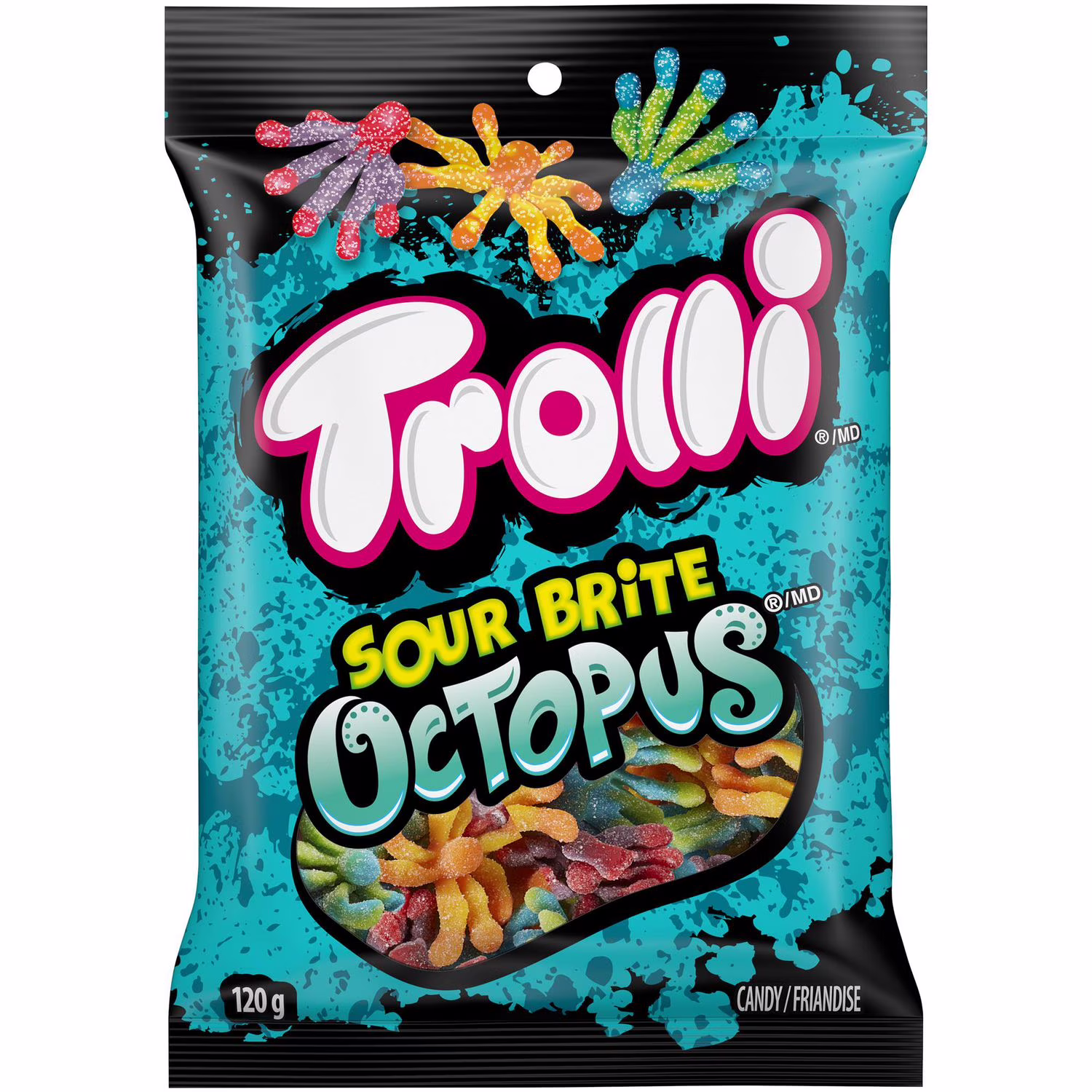 Friandise gelatinee sure octopus trolli poids net