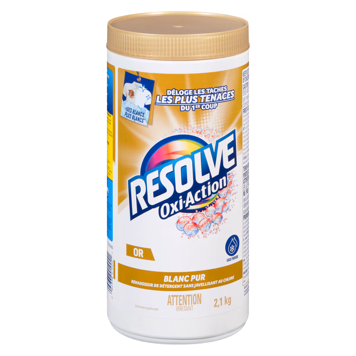 Rehausseur de détergent sans javellisant au chlore or