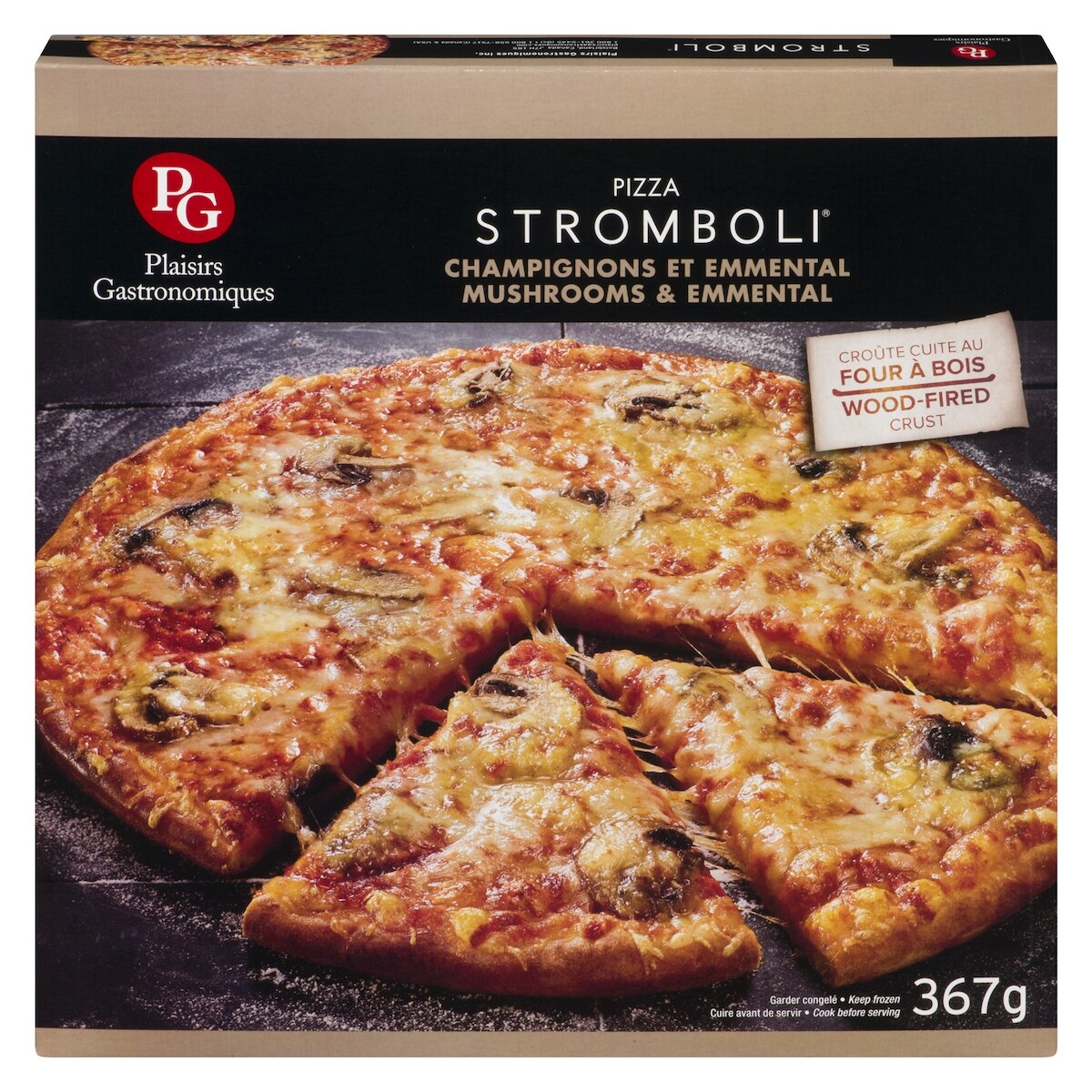 Pizza aux champignons et emmental