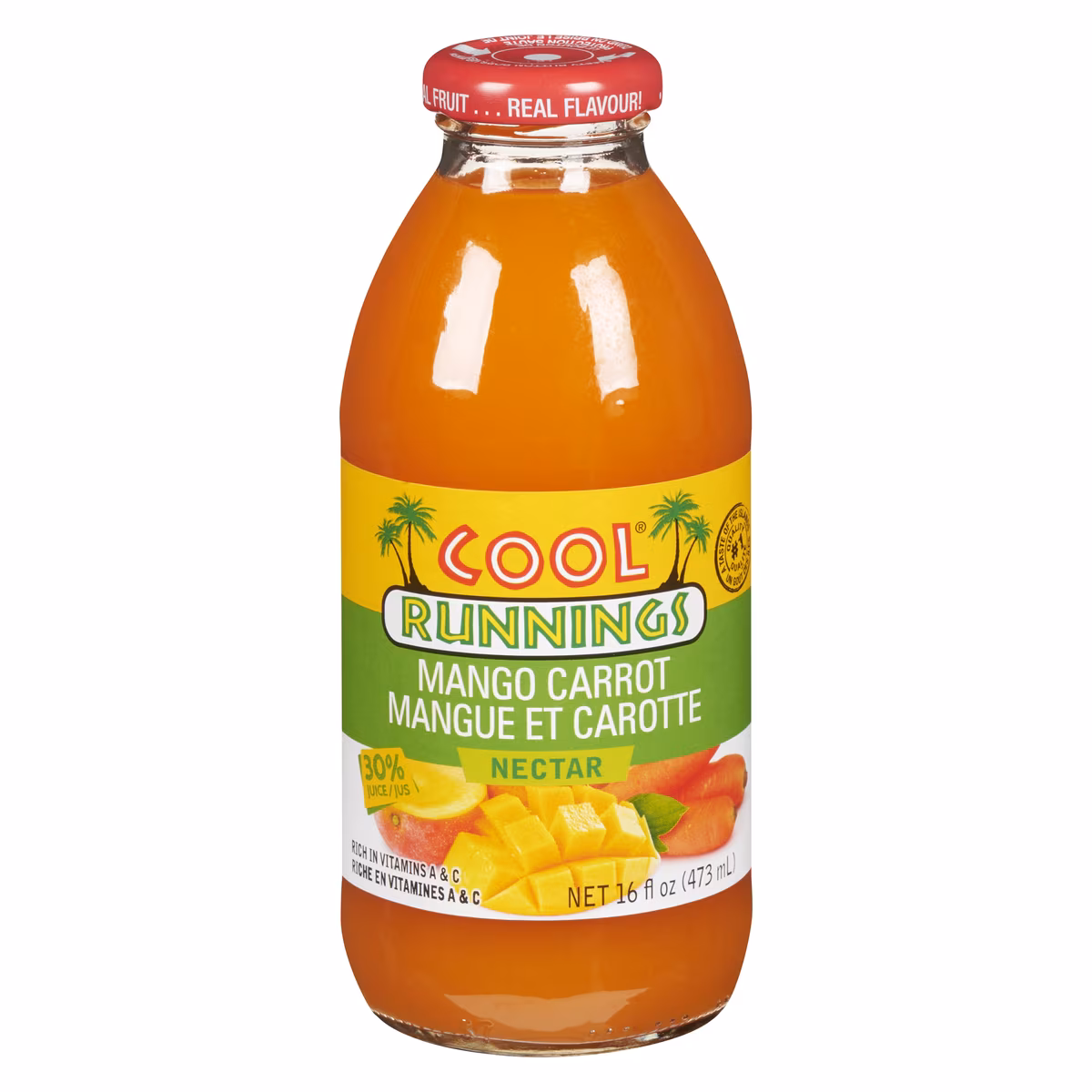 Jus à saveur de mangue et de carotte