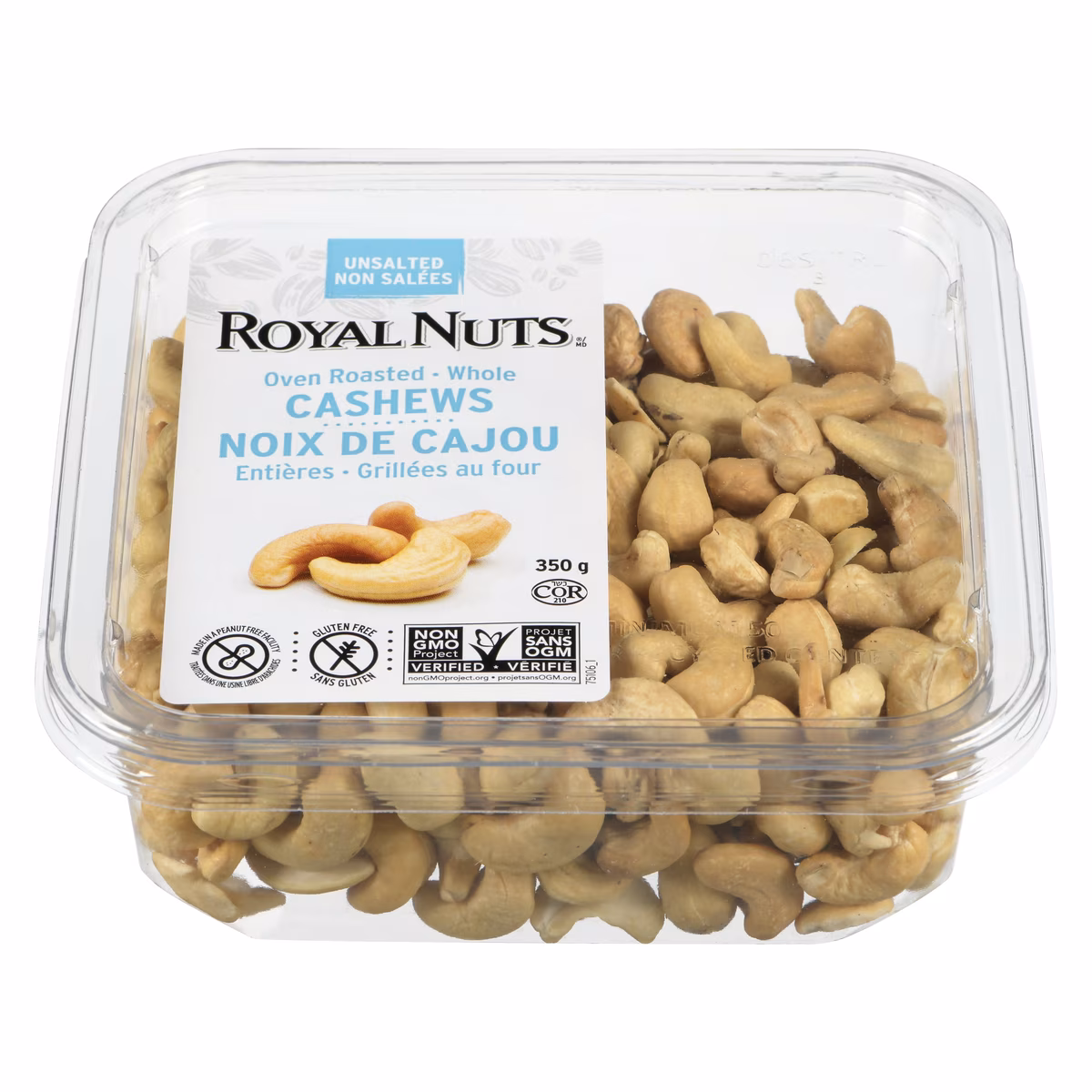 Noix de cajou non salées rôties
