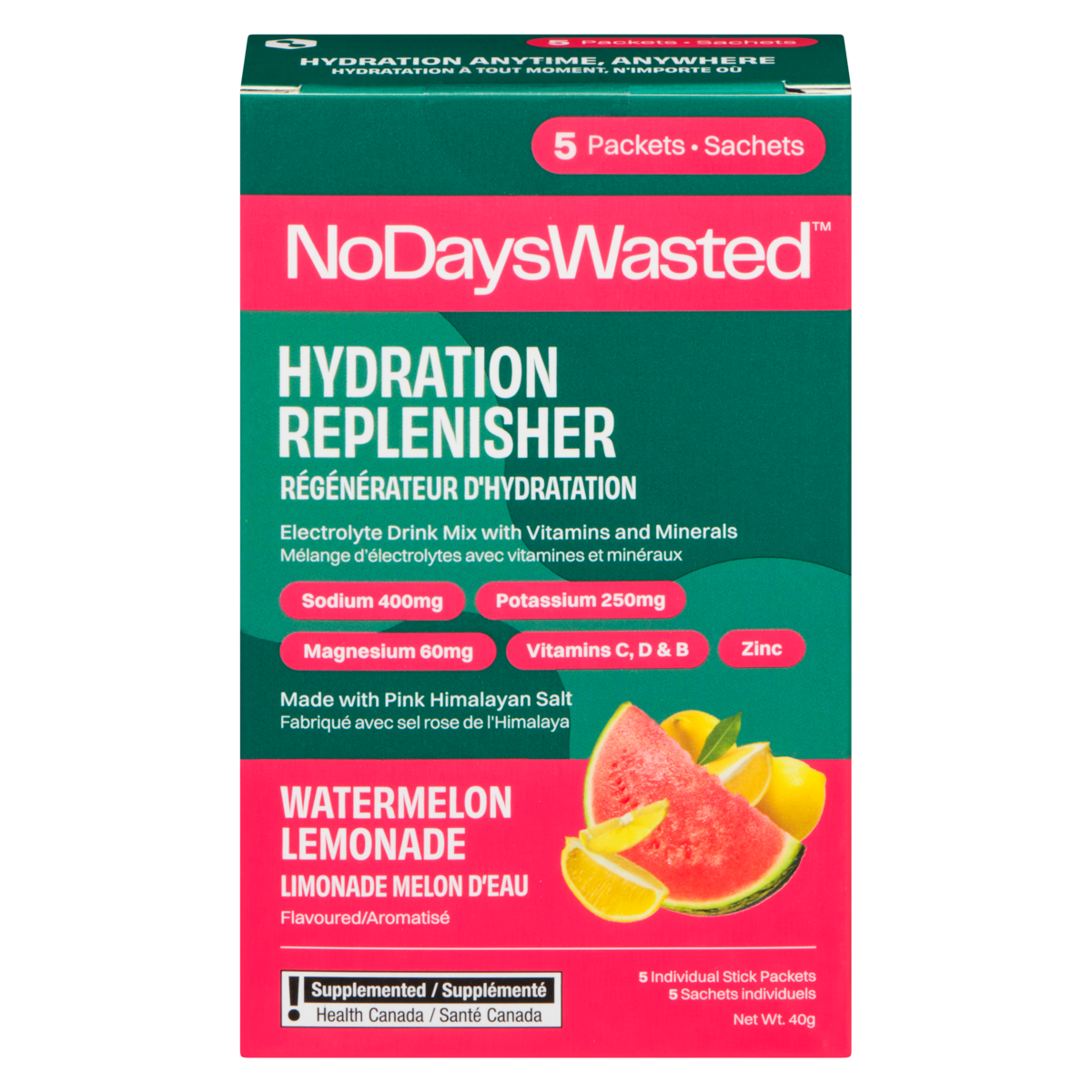 Régénérateur d'hydratation limonade melon d'eau aromatisé