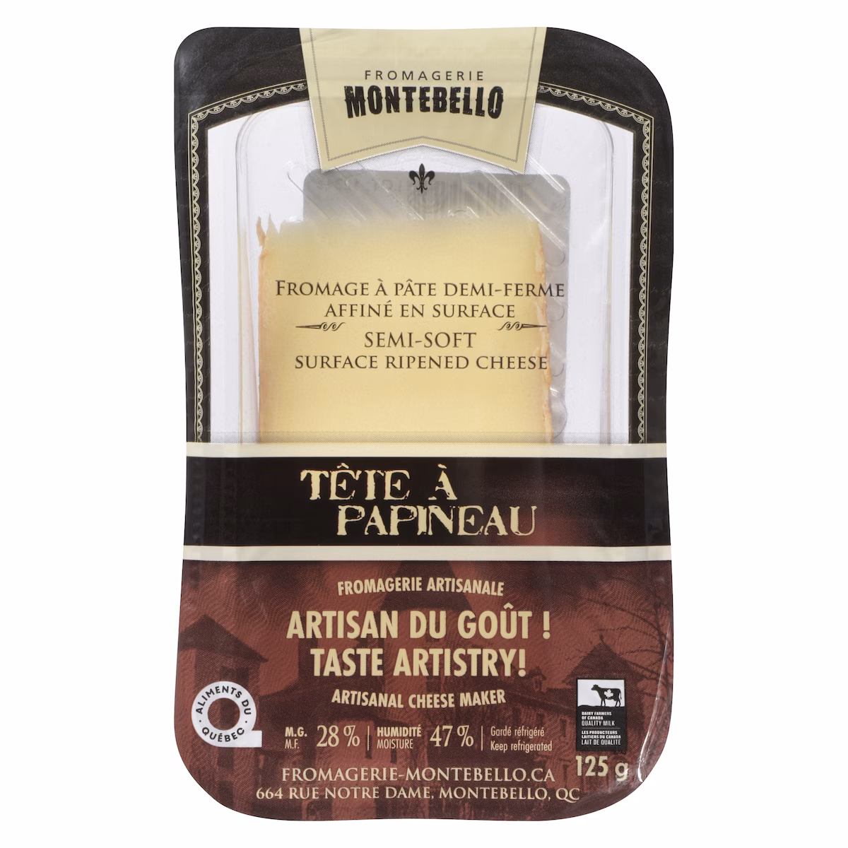 MONTEBELLO TETE PAPINEAU 6/125G TETE PAPINEAU FROMAGERIE 125 g