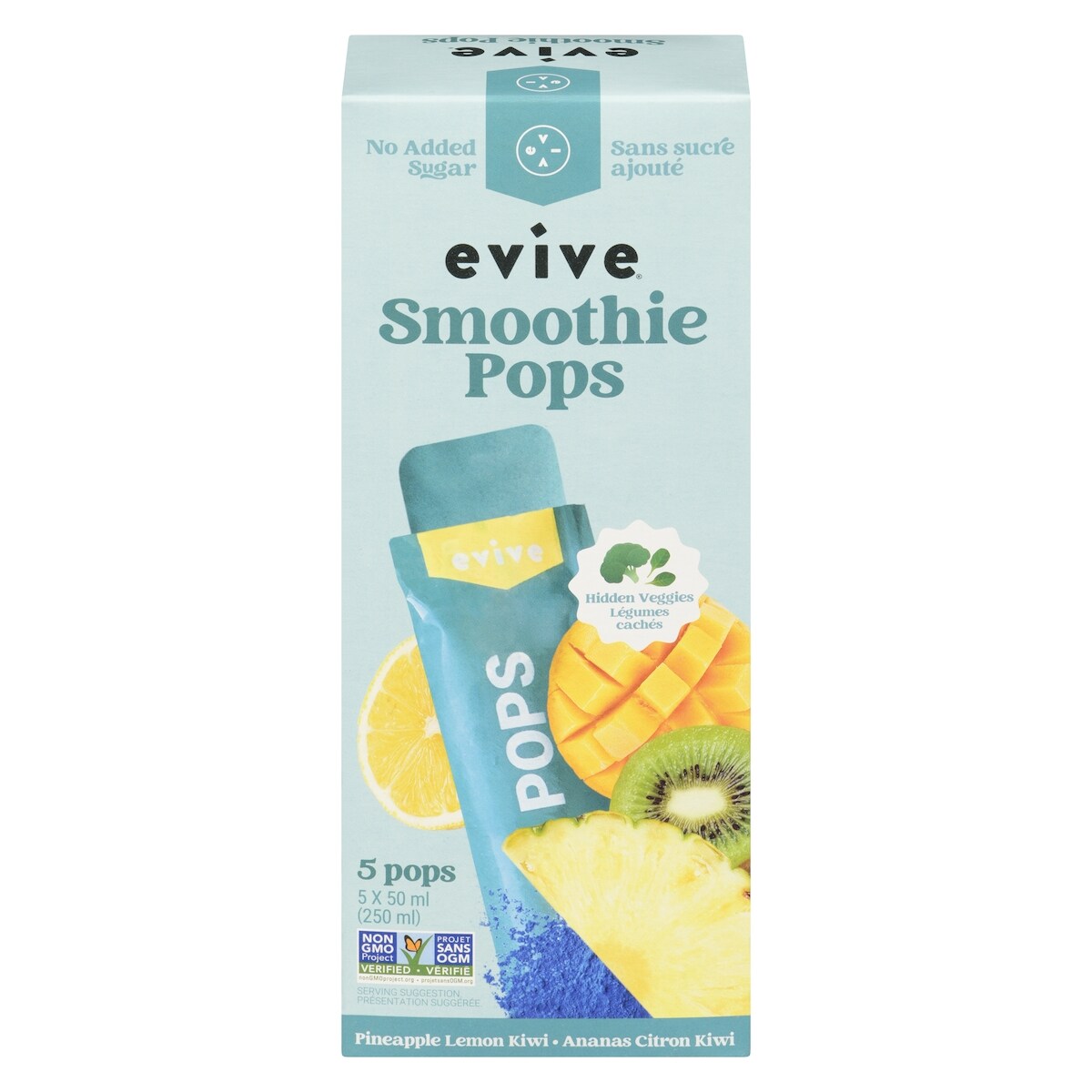 Smoothie pops ananas citron kiwi