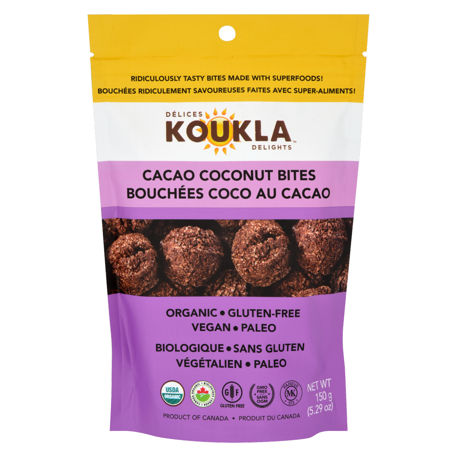 Macarons au cacao et noix de coco sans gluten biologique