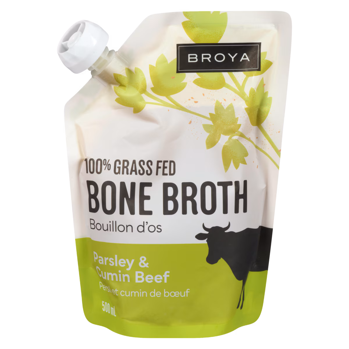 Bouillon d'os de bœuf persil et cumin biologique