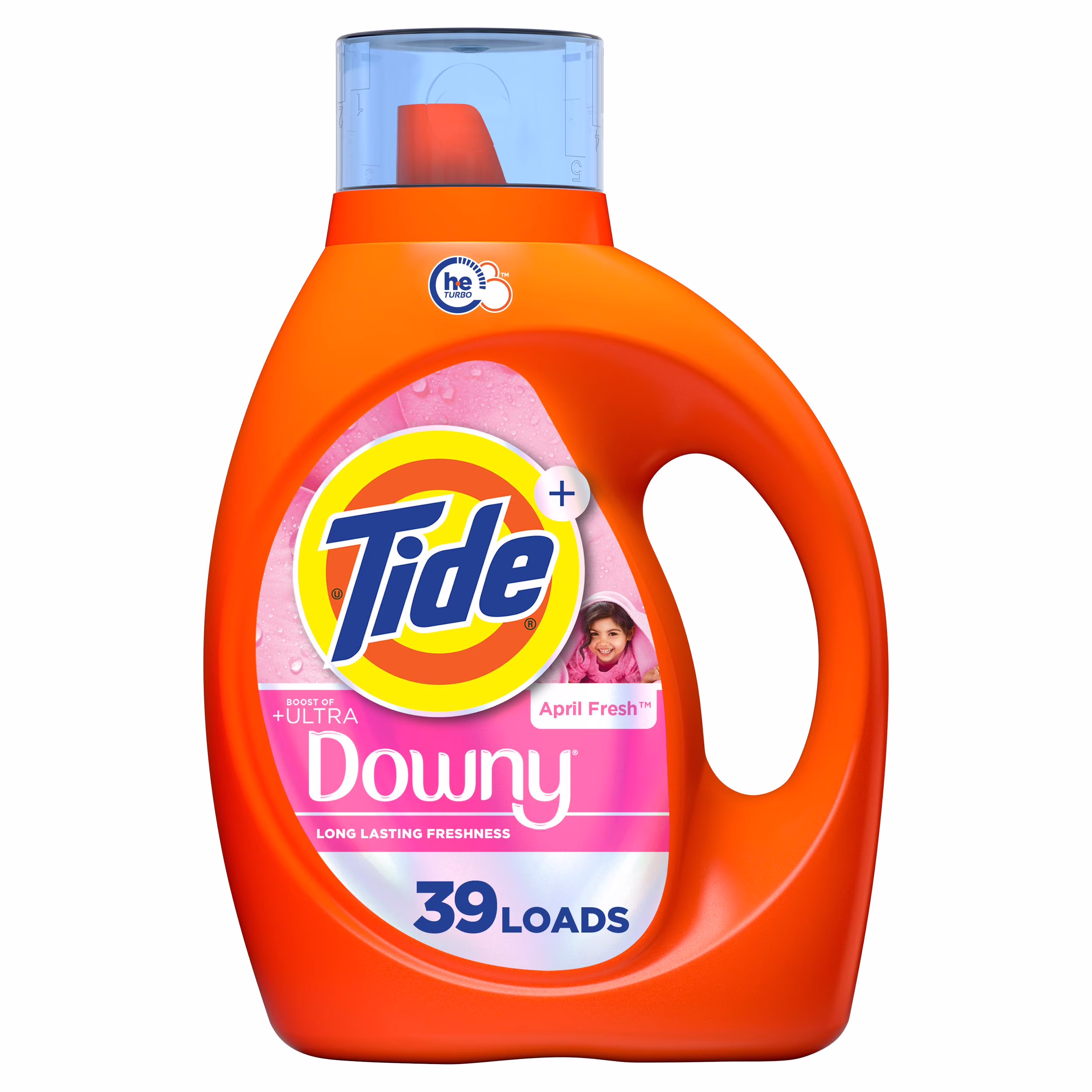 Détergent à lessive liquide tide plus dose de ultra downy au parfum fraîcheur davril. détergent à lessive liquide avec fraîcheur de longue durée
