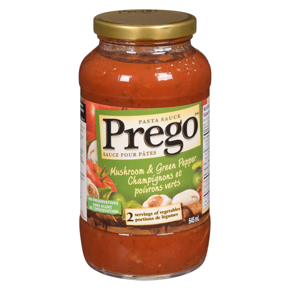 Sauce pour pâtes aux champignons et poivrons verts